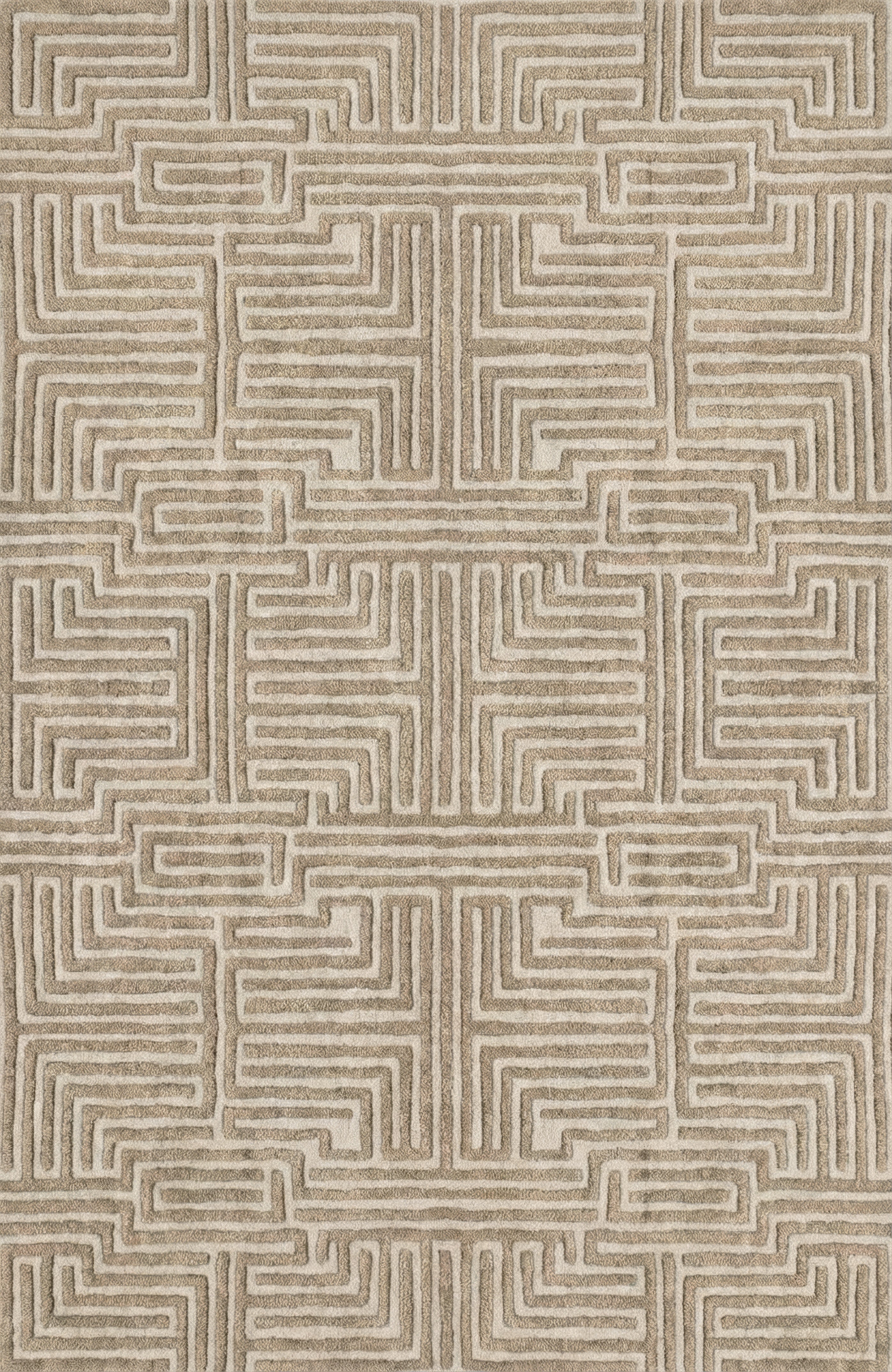 Knossos Hand-Tufted Maze Rug