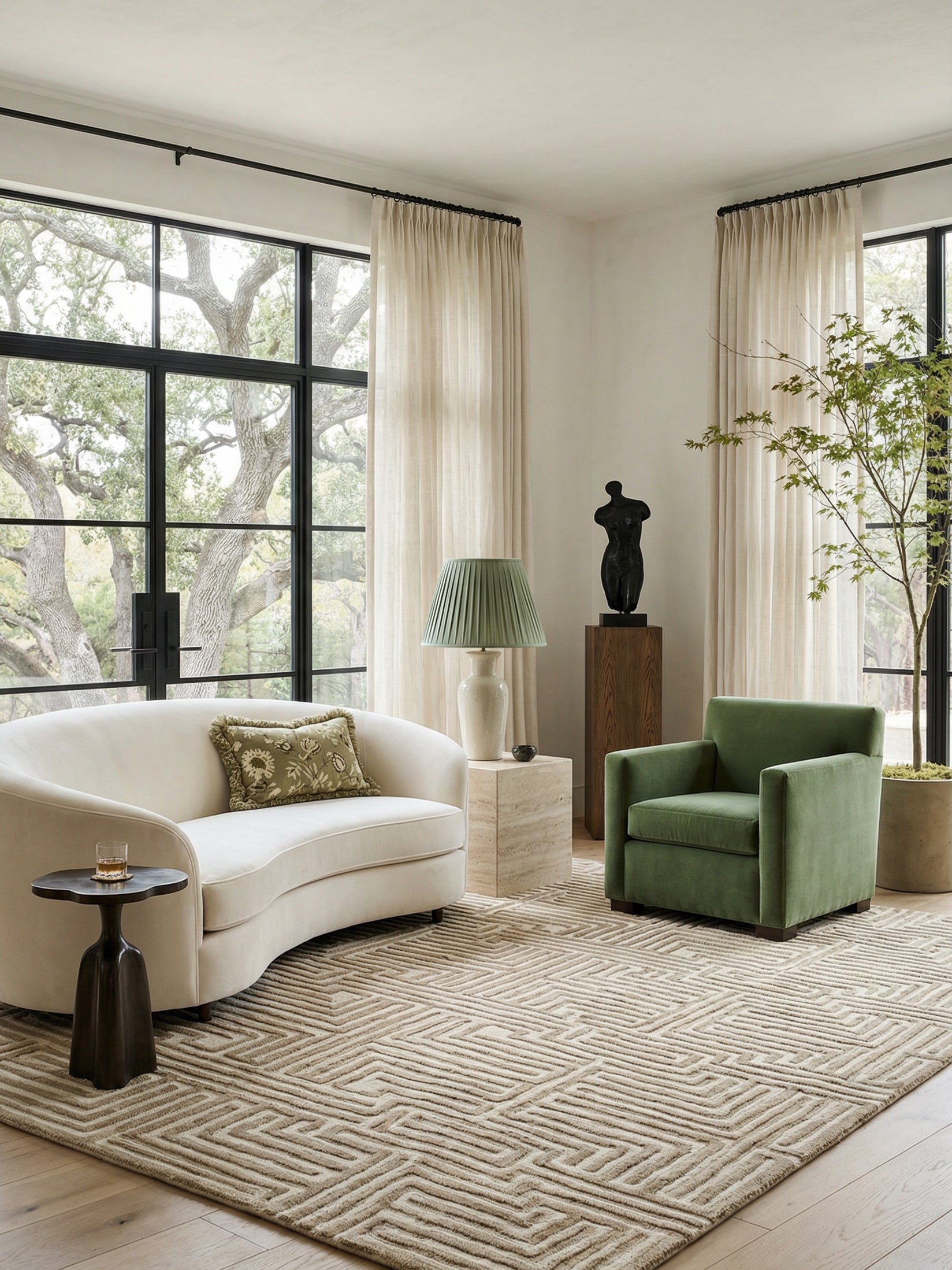 Knossos Hand-Tufted Maze Rug