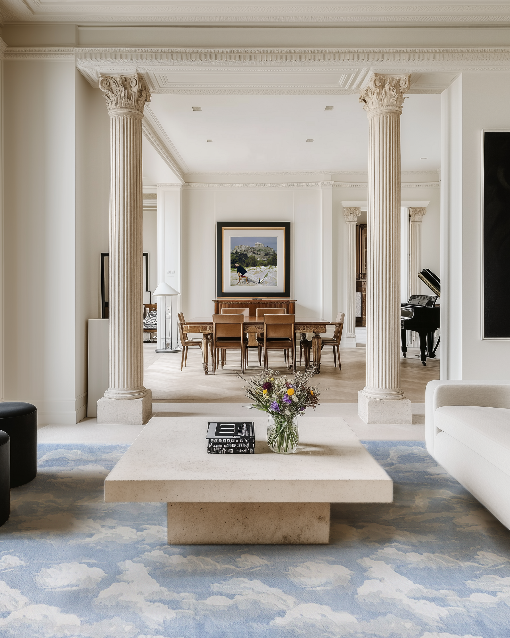 Cumulus Cloud Tibetan Hand-Knotted Wool Area Rug by Kevin Francis Design | Luxury Area Rugs & Home Decor