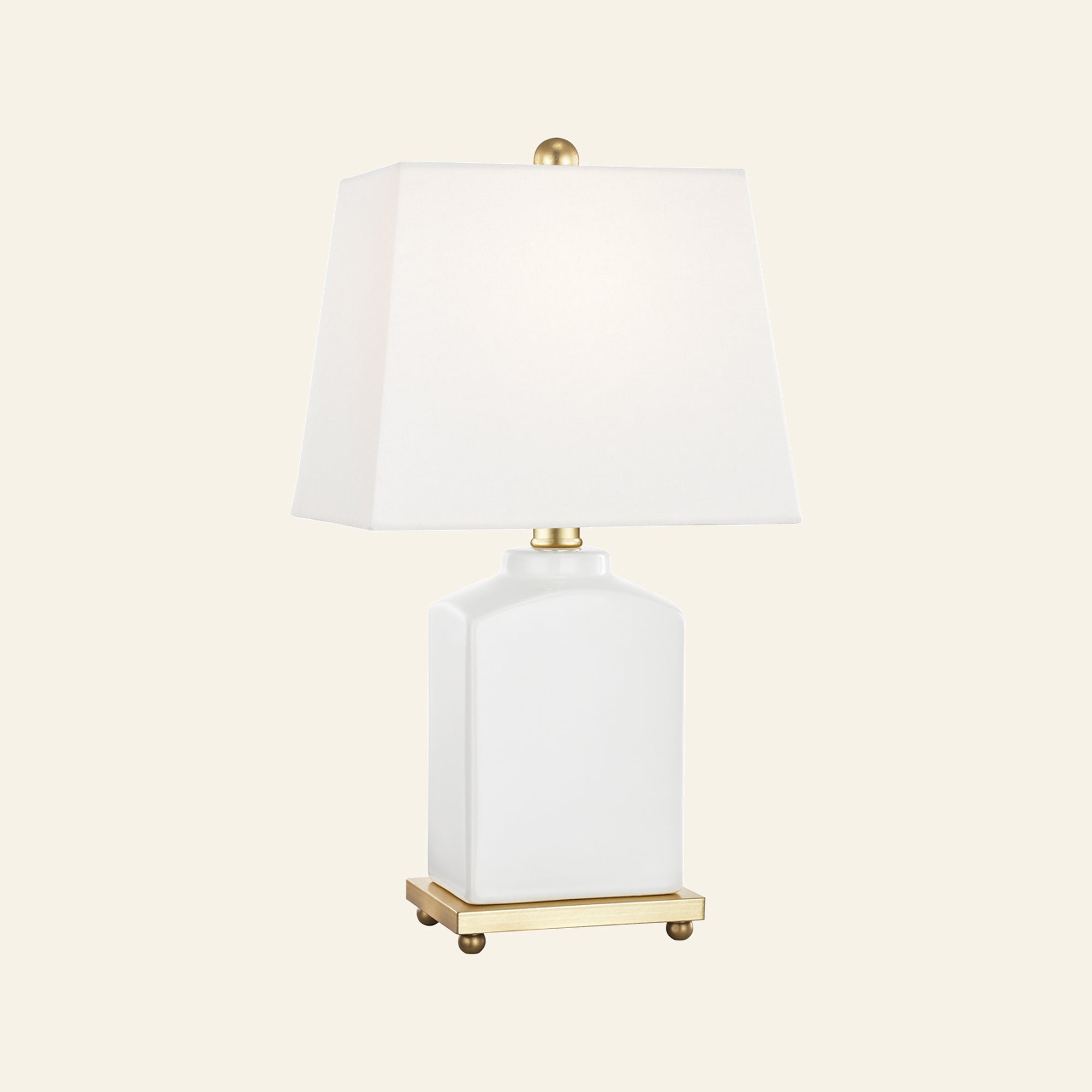 17" Lillian White Ceramic Table Lamp