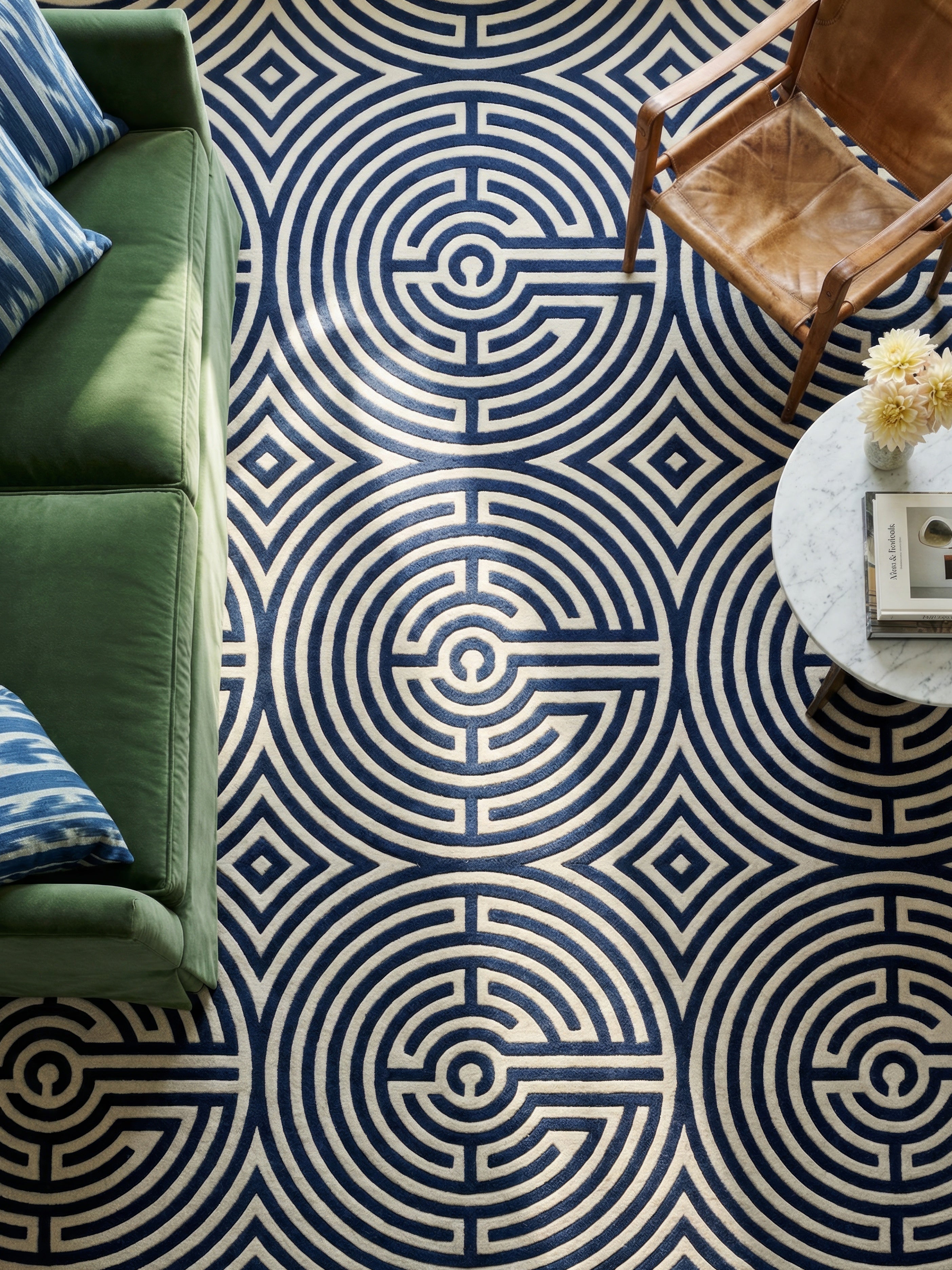 Lucca Hand-Tufted Maze Rug