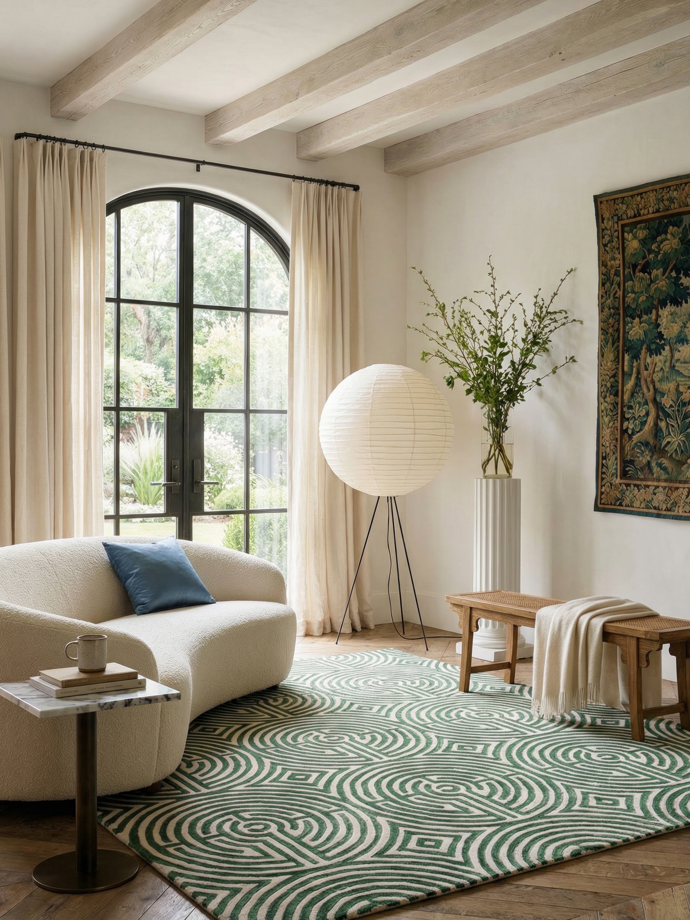 Lucca Hand-Tufted Maze Rug