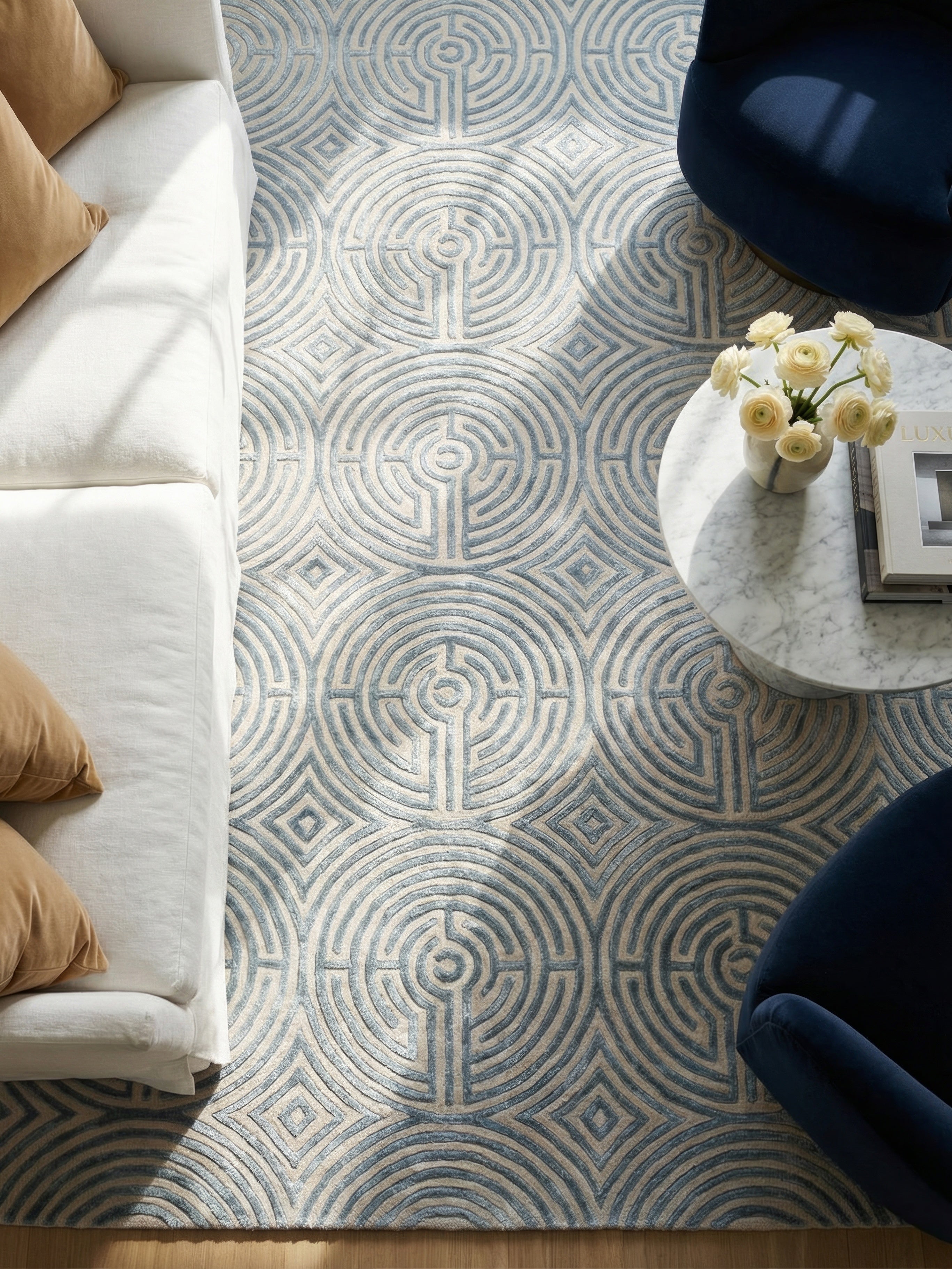 Lucca Hand-Tufted Maze Rug