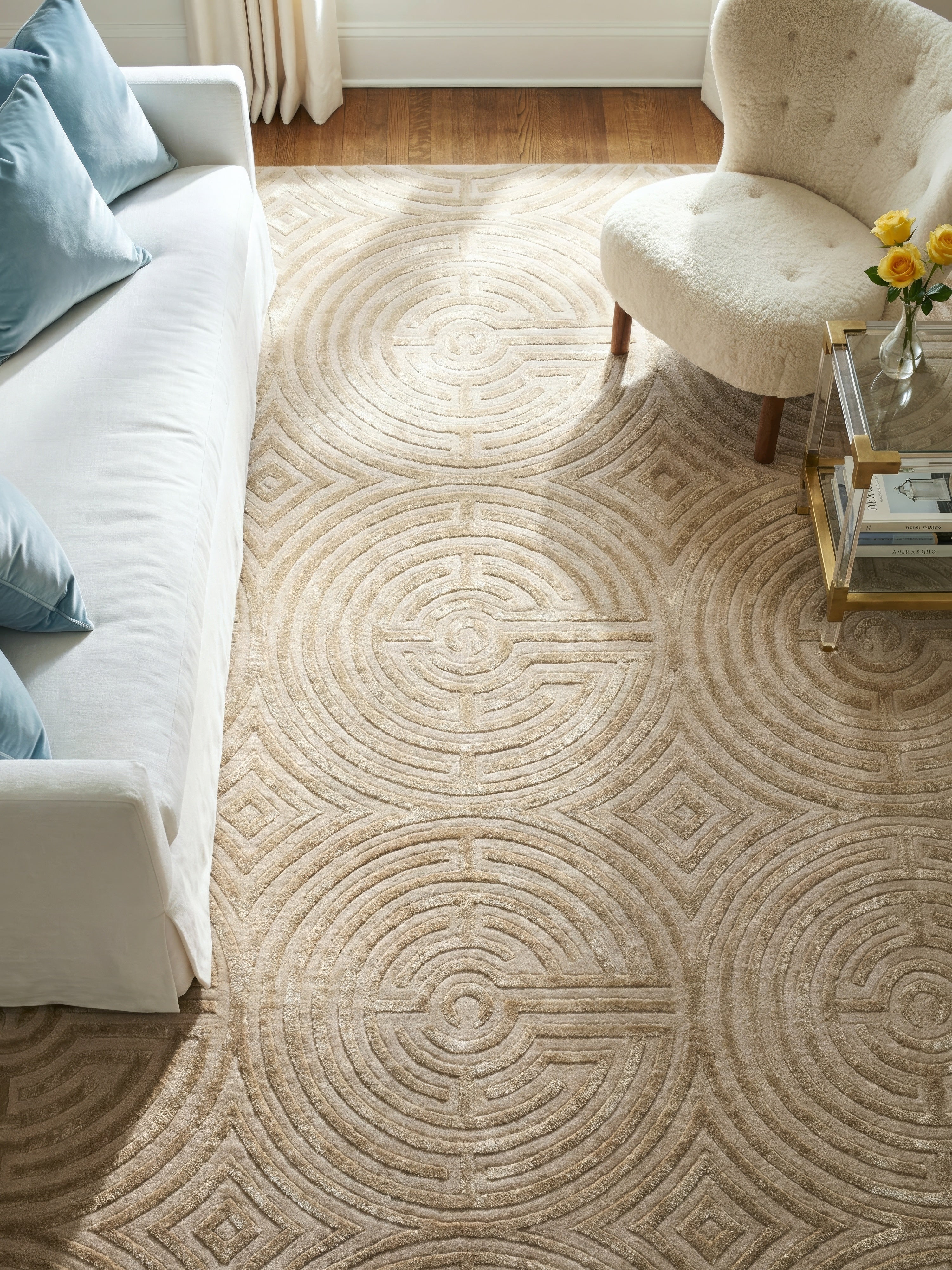 Lucca Hand-Tufted Maze Rug