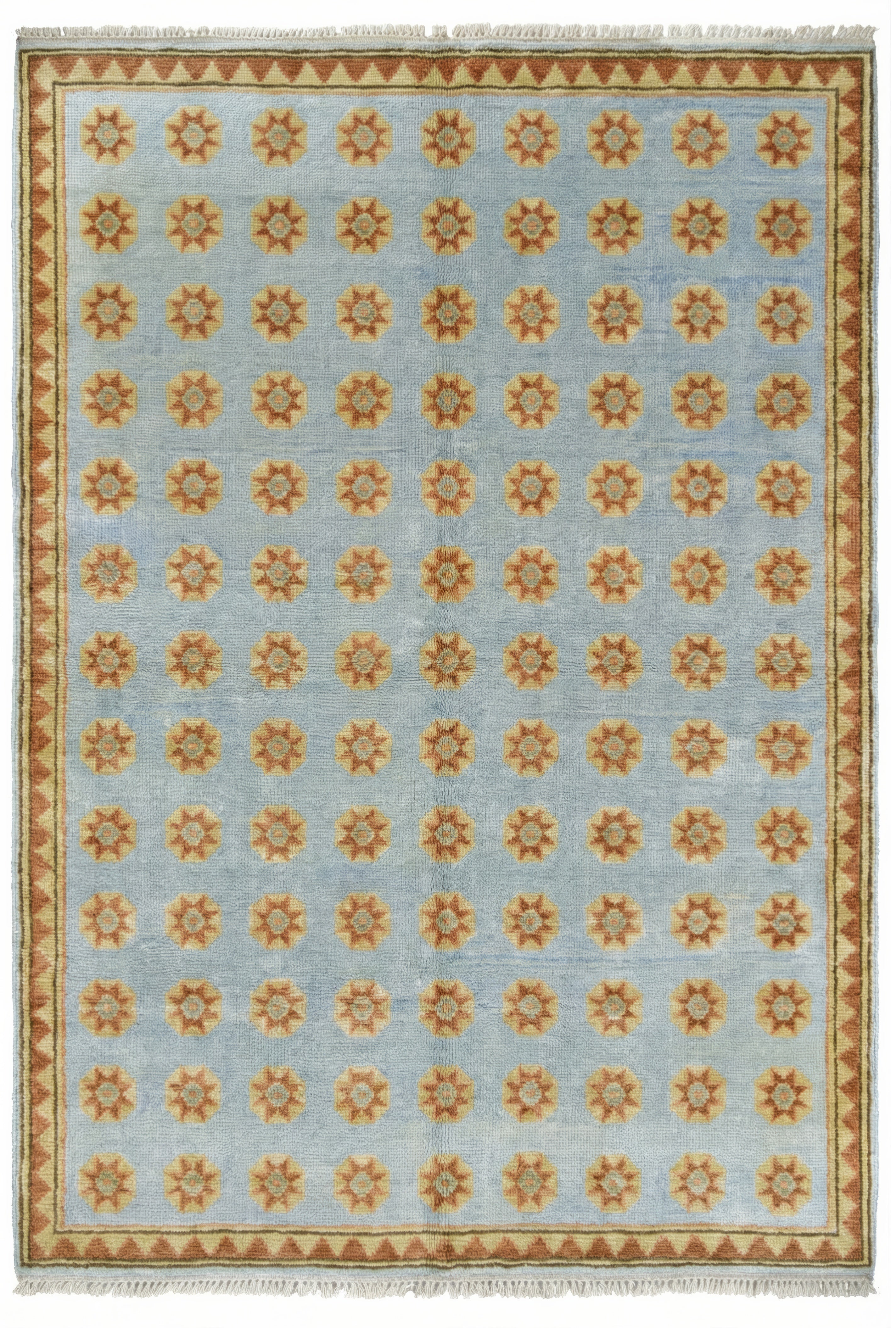 L'Appartement    ブルー ボヘム  Silk Gawn Pagoda Hand Knotted Rug Collection, Jasmin, Blue | Costco