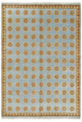 Modern Mamluk hand-knotted wool area rug with intricate patterns, crafted by Kevin Francis Design.