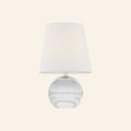 13-inch Nicole Rechargeable Glass Mini Lamp by Kevin Francis Design, featuring a sleek glass body and soft ambient lighting.