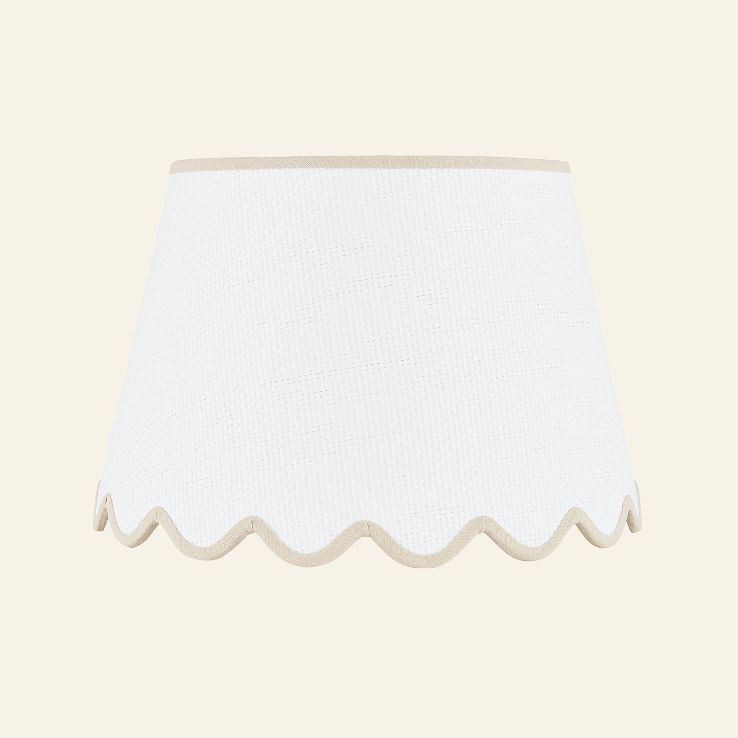 Pemberton Scalloped White Raffia Shade | Lamp Shade by Kevin Francis Design