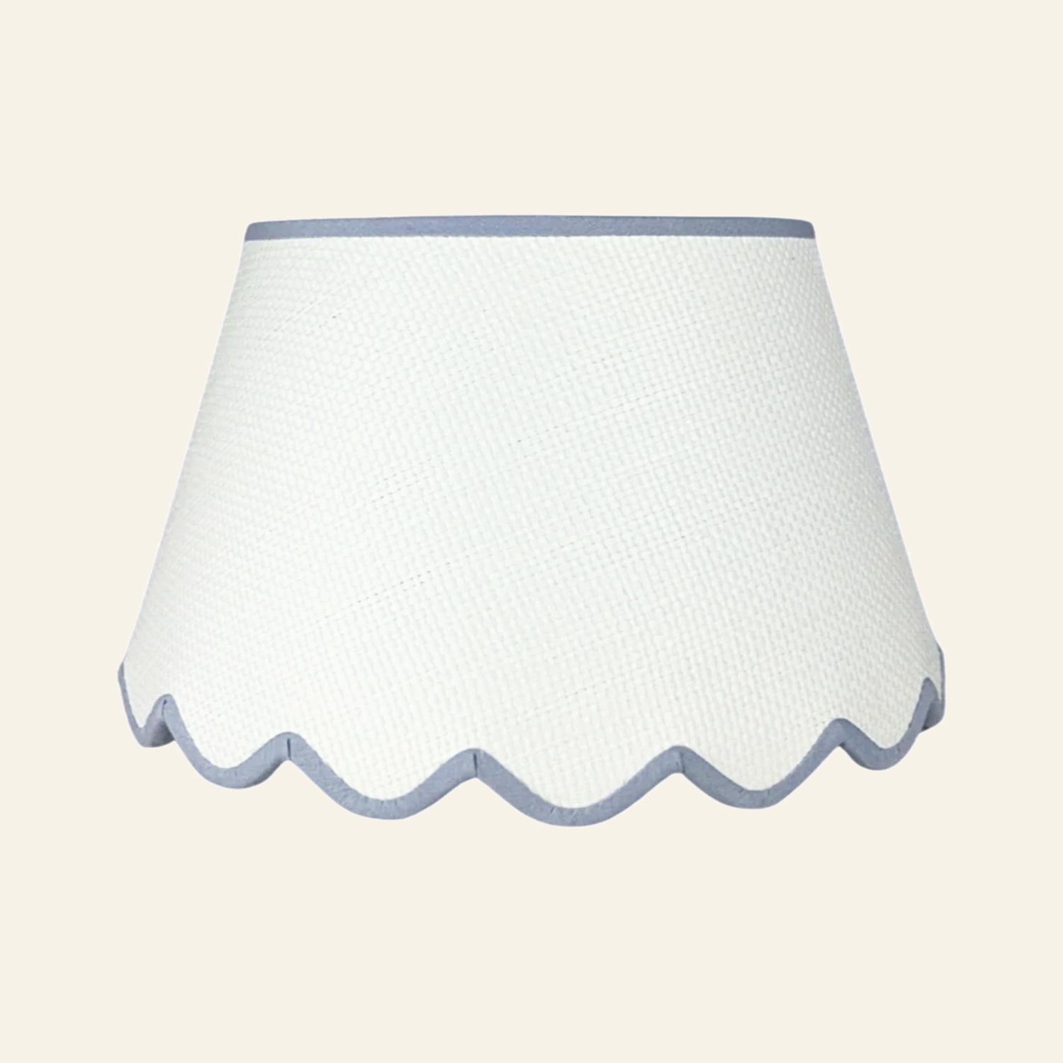 Pemberton Scalloped White Raffia Shade | Lamp Shade by Kevin Francis Design