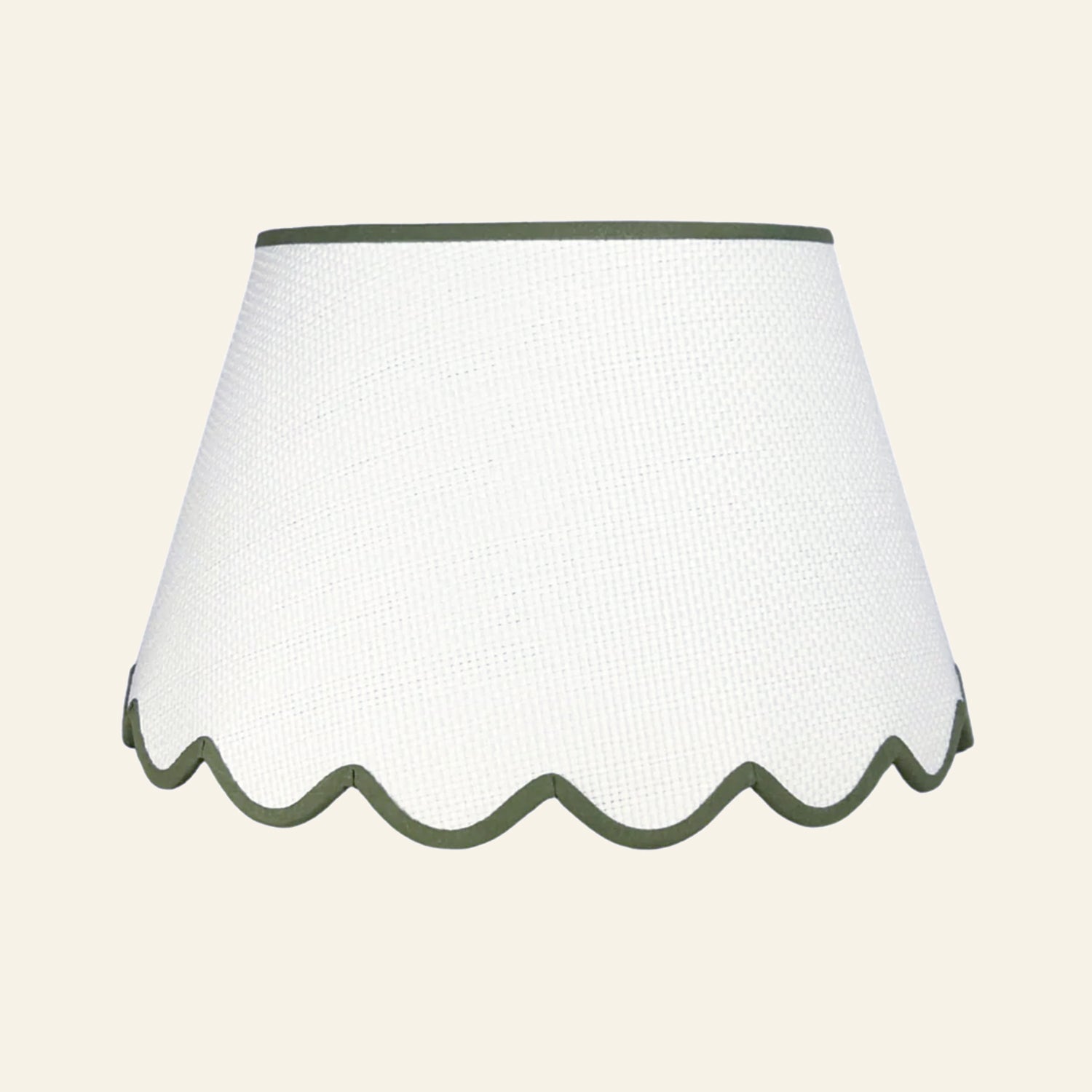 Pemberton Scalloped White Raffia Shade | Lamp Shade by Kevin Francis Design