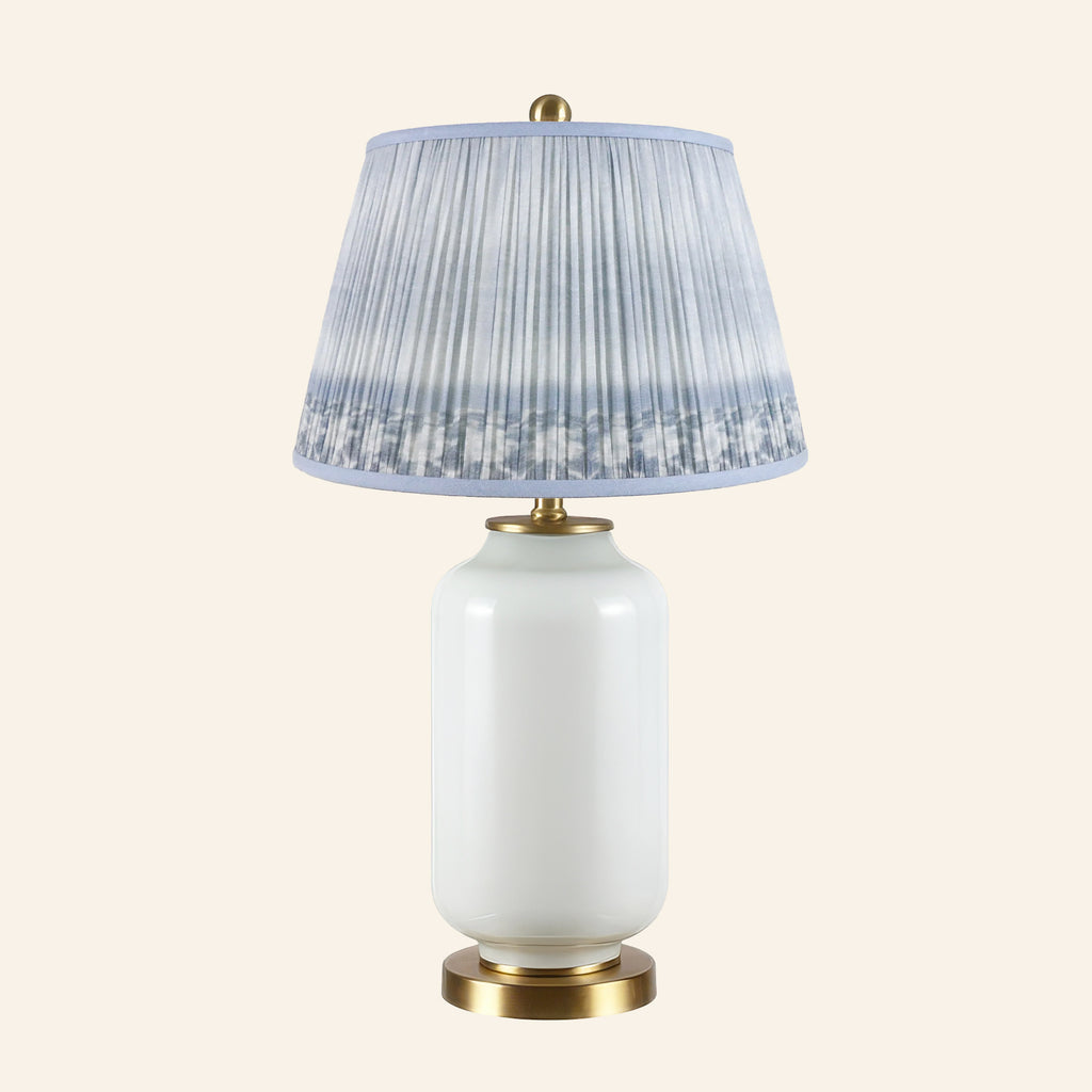 26” Penelope White Glass Table Lamp | Table Lamp by Kevin Francis Design