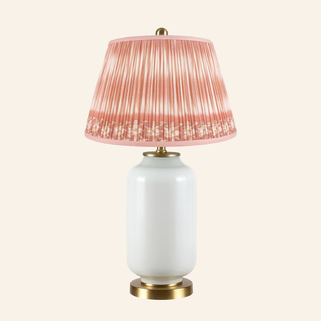 26” Penelope White Glass Table Lamp | Table Lamp by Kevin Francis Design