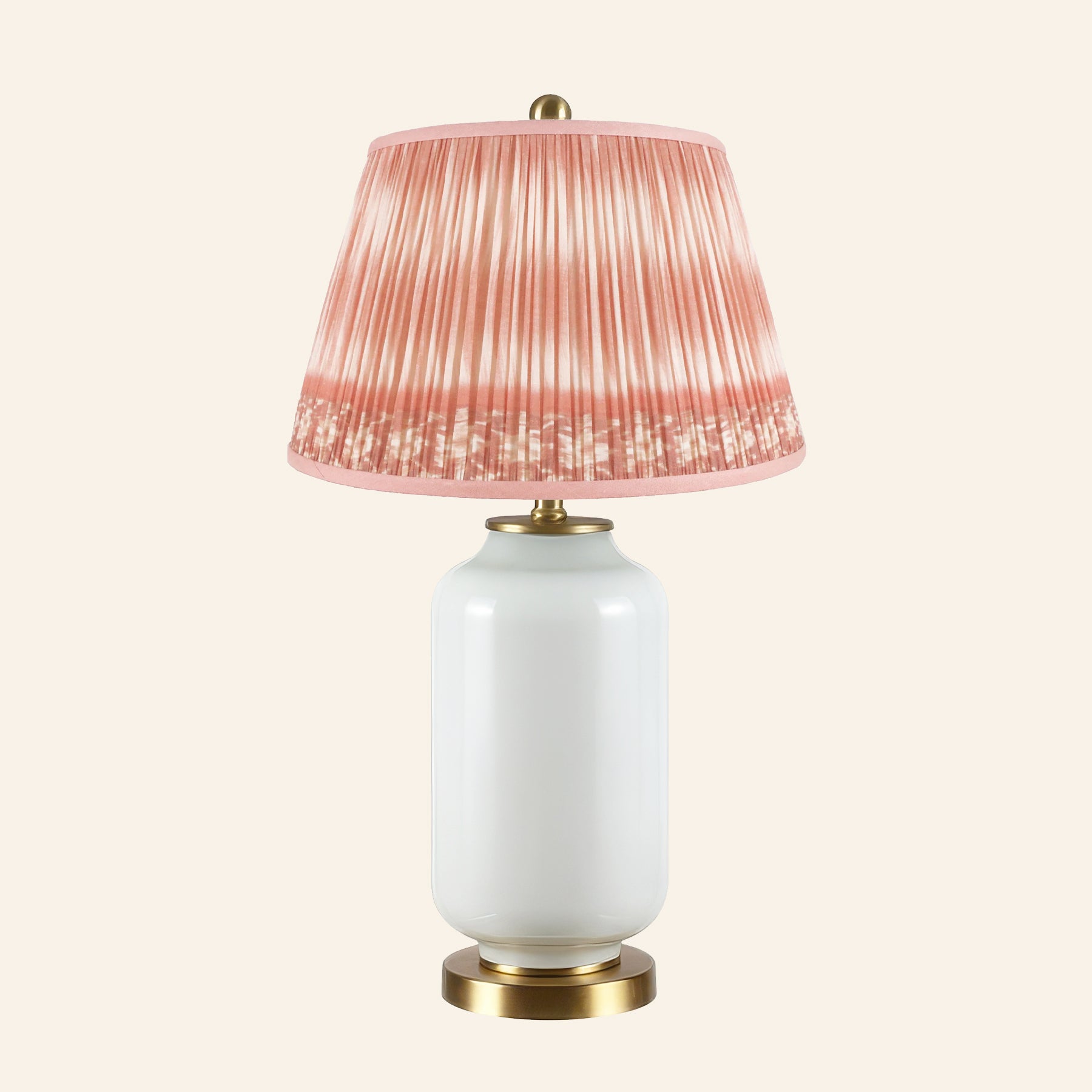 26” Penelope White Glass Table Lamp | Table Lamp by Kevin Francis Design