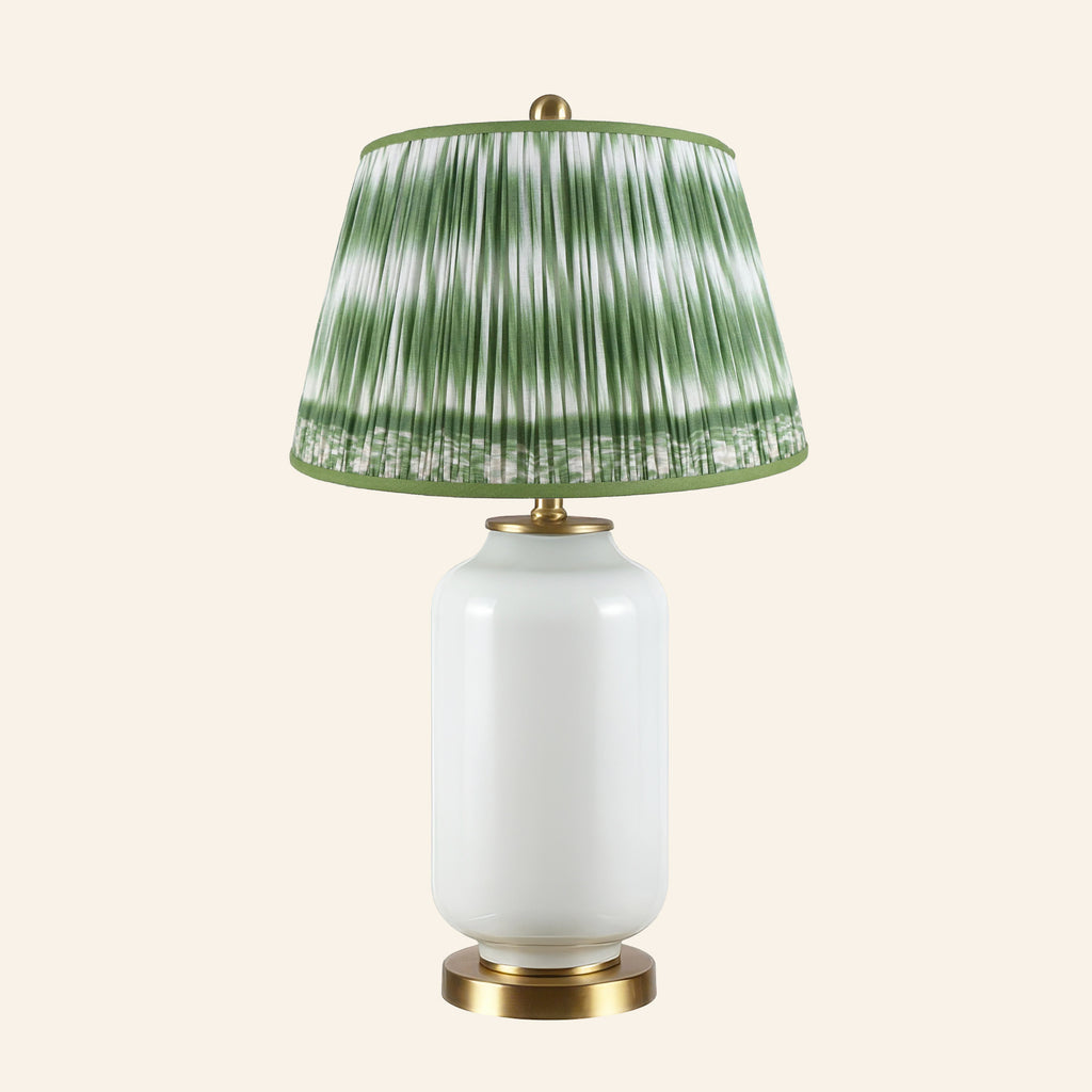26” Penelope White Glass Table Lamp | Table Lamp by Kevin Francis Design