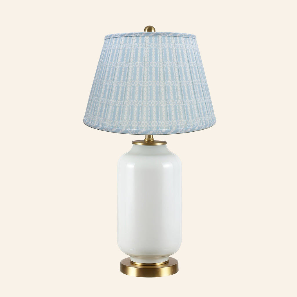 26” Penelope White Glass Table Lamp | Table Lamp by Kevin Francis Design