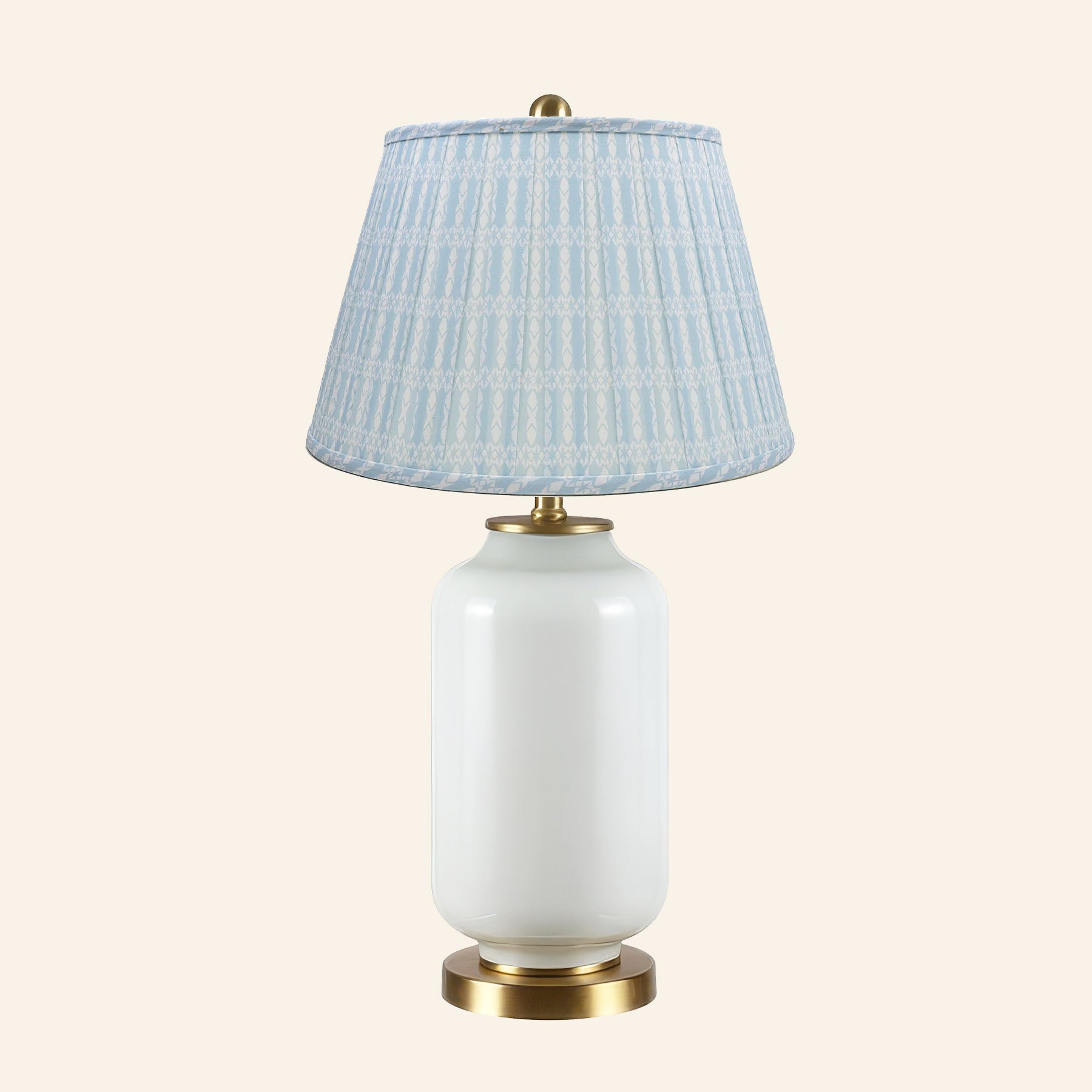 26” Penelope White Glass Table Lamp | Table Lamp by Kevin Francis Design