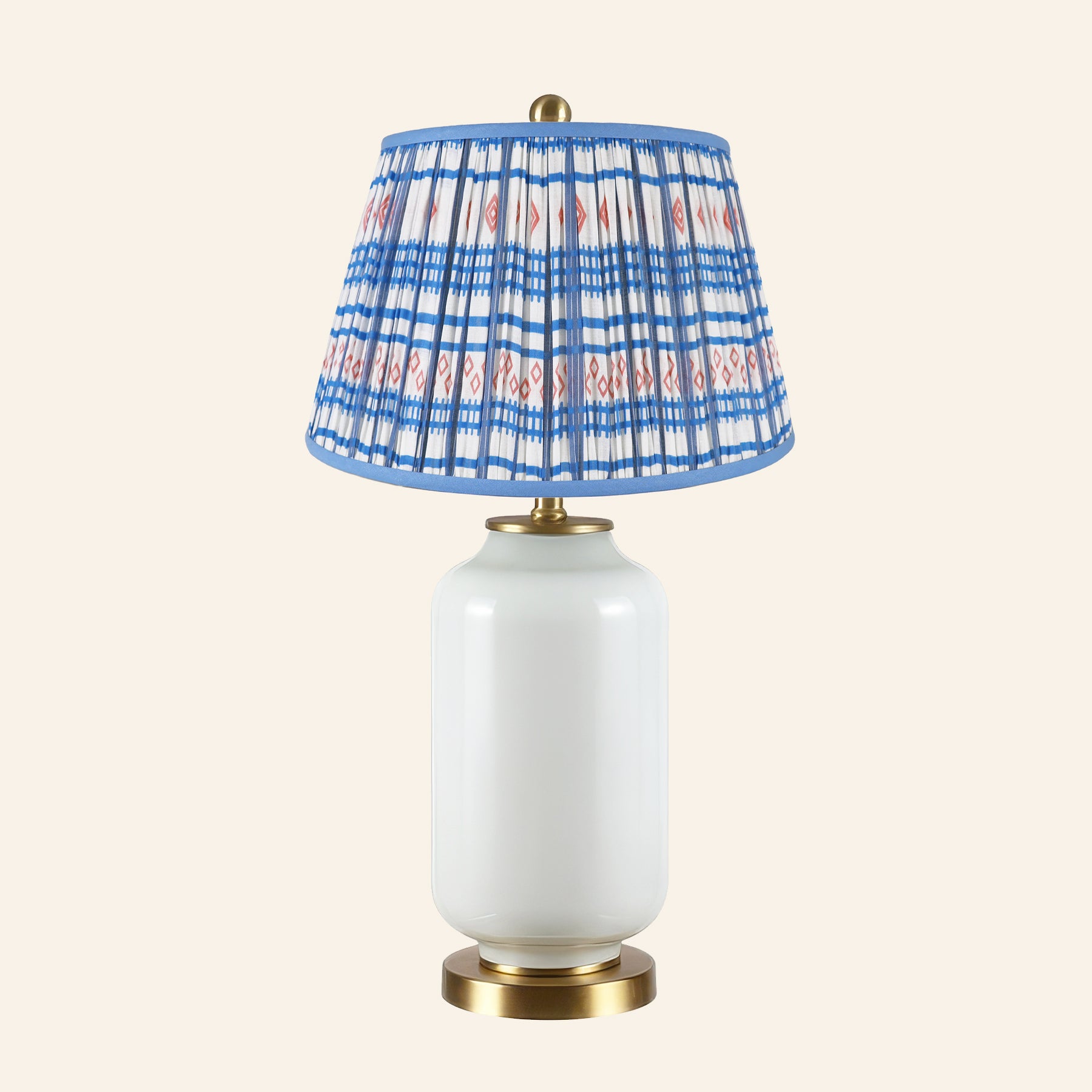 26” Penelope White Glass Table Lamp | Table Lamp by Kevin Francis Design