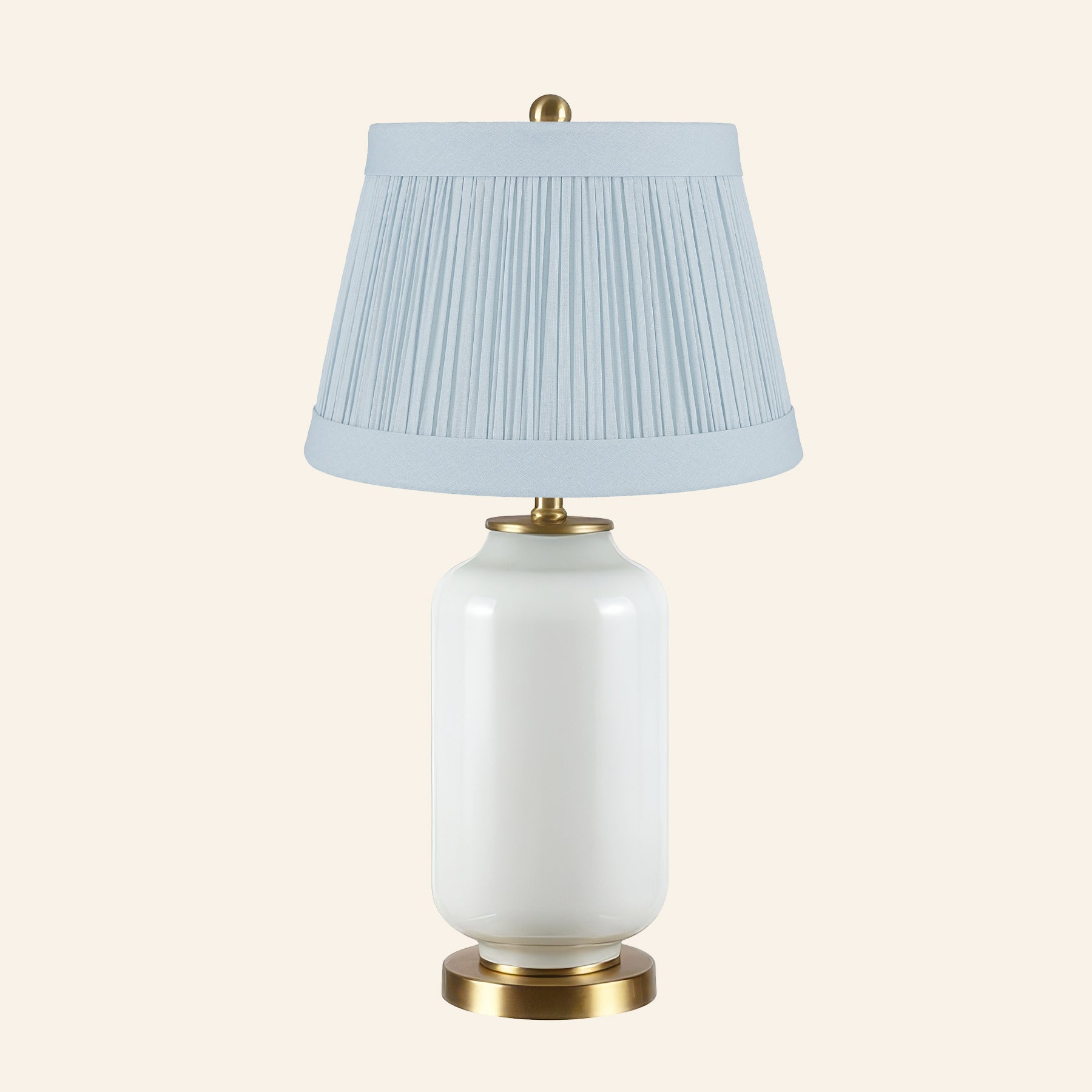 26” Penelope White Glass Table Lamp | Table Lamp by Kevin Francis Design