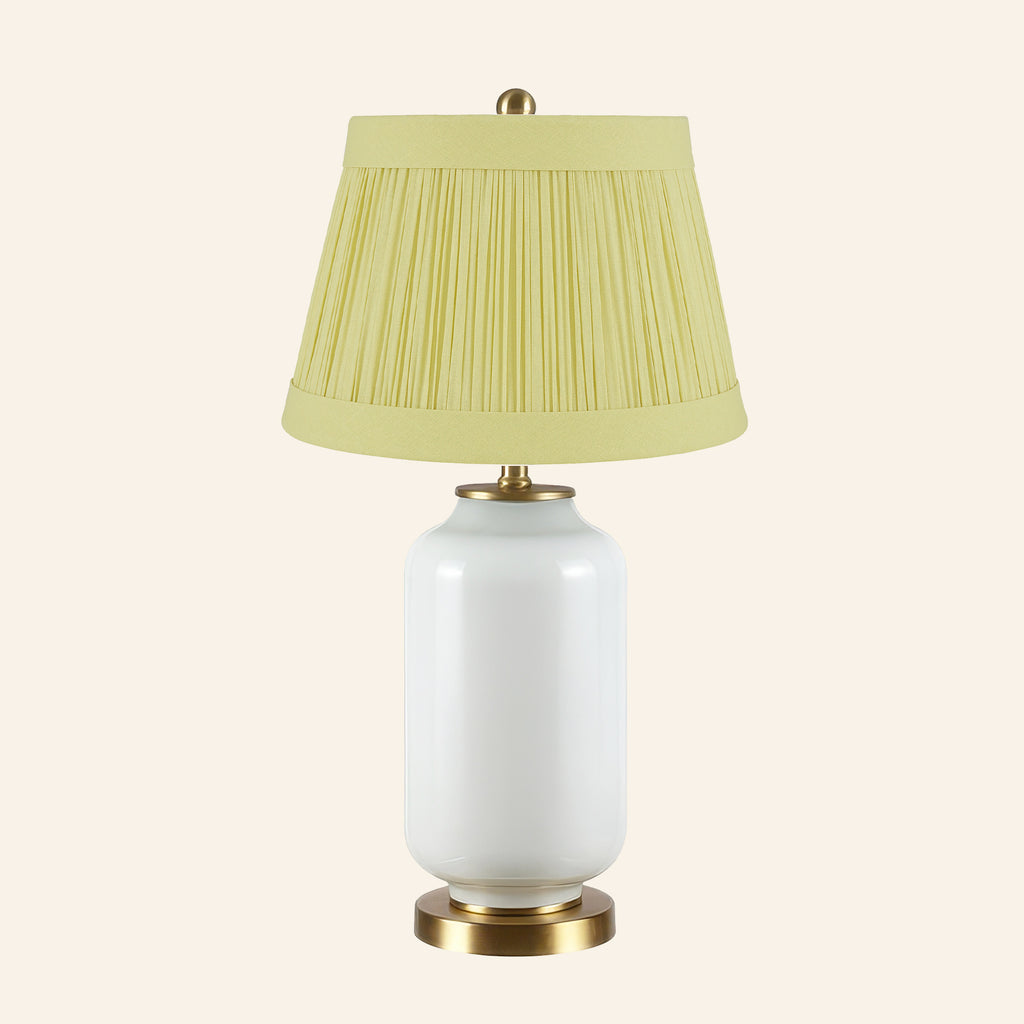 26” Penelope White Glass Table Lamp | Table Lamp by Kevin Francis Design