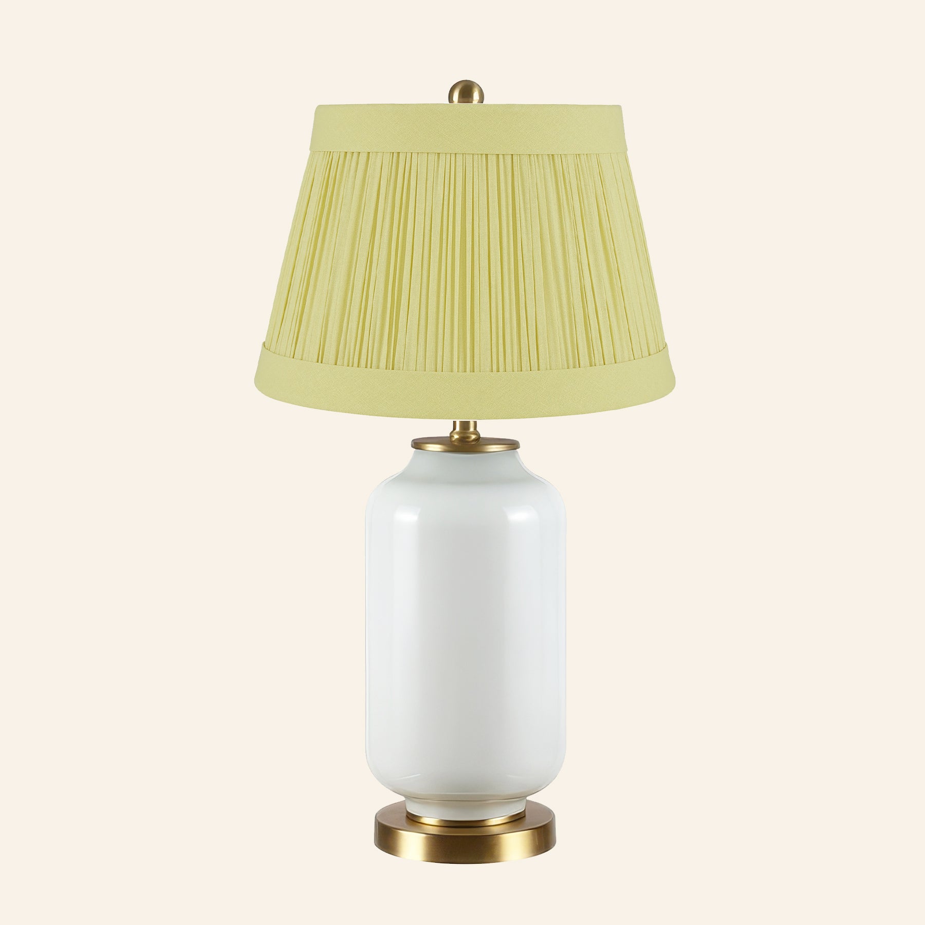 26” Penelope White Glass Table Lamp | Table Lamp by Kevin Francis Design