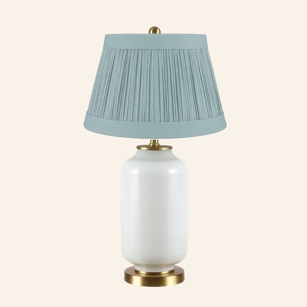 26” Penelope White Glass Table Lamp | Table Lamp by Kevin Francis Design