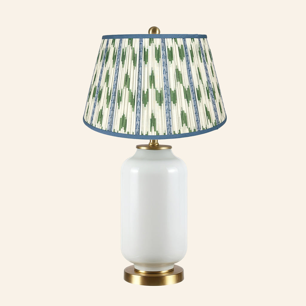 26” Penelope White Glass Table Lamp | Table Lamp by Kevin Francis Design