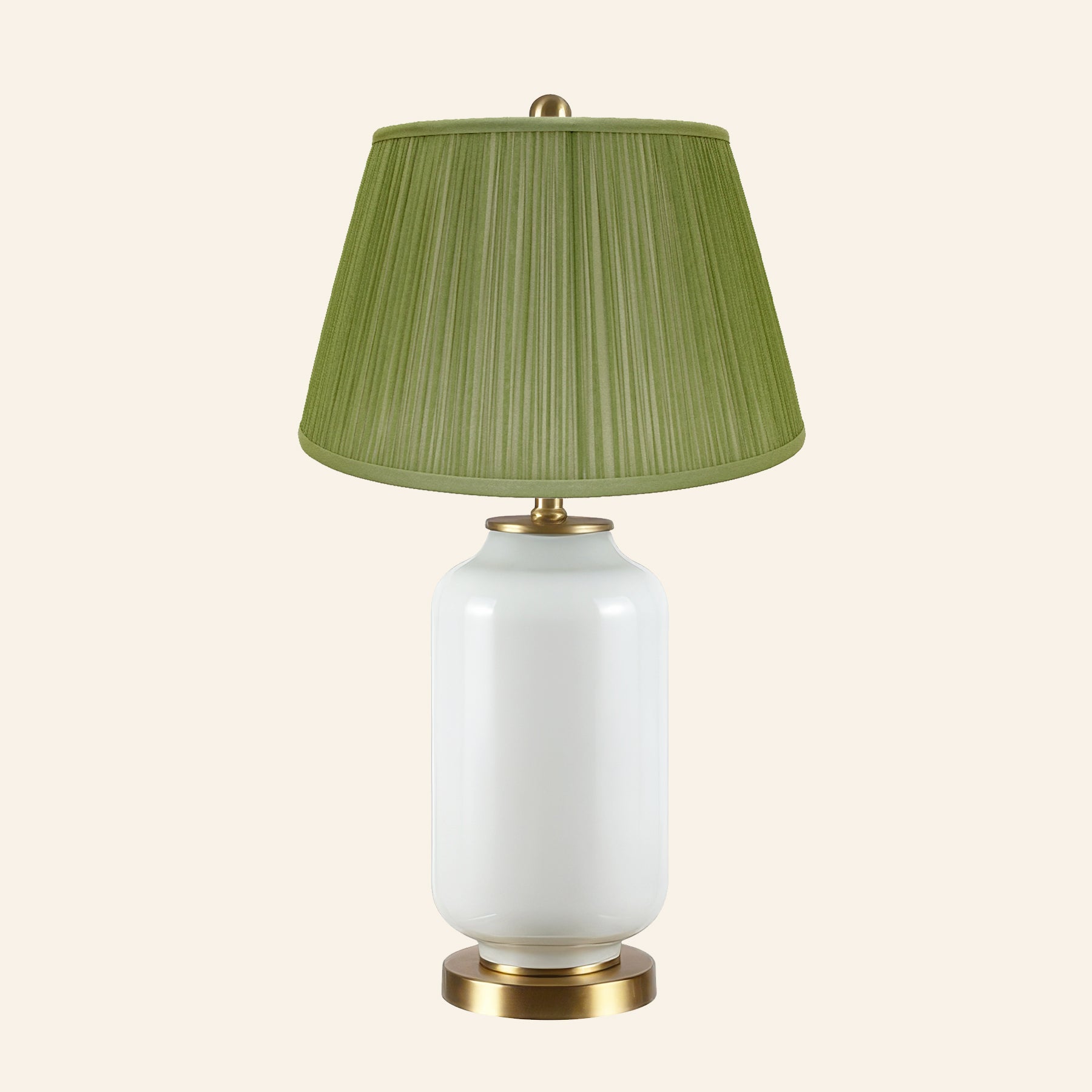 26” Penelope White Glass Table Lamp | Table Lamp by Kevin Francis Design