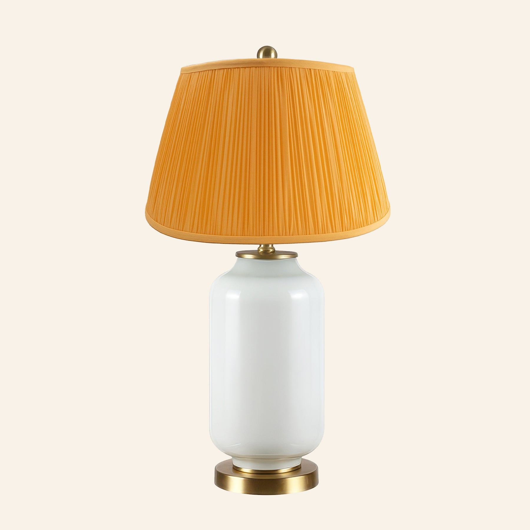 26” Penelope White Glass Table Lamp | Table Lamp by Kevin Francis Design