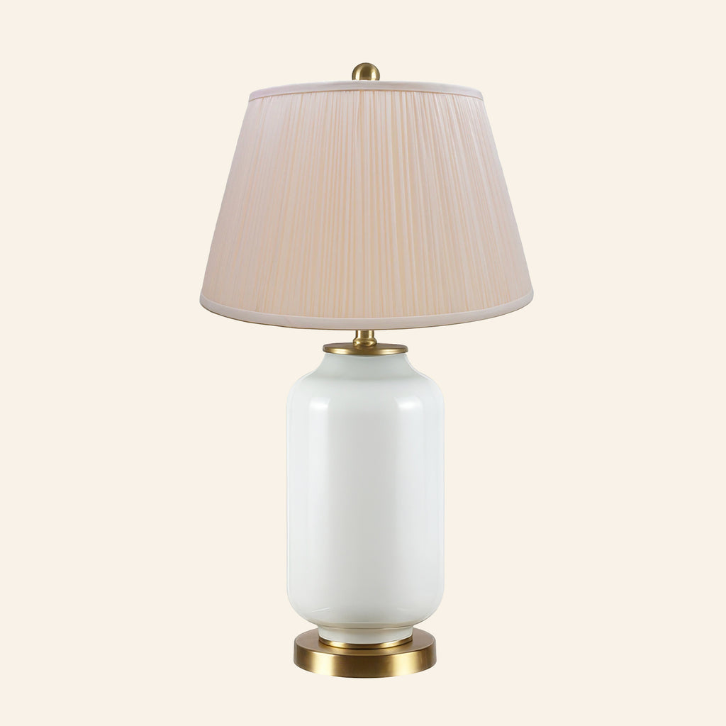 26” Penelope White Glass Table Lamp | Table Lamp by Kevin Francis Design