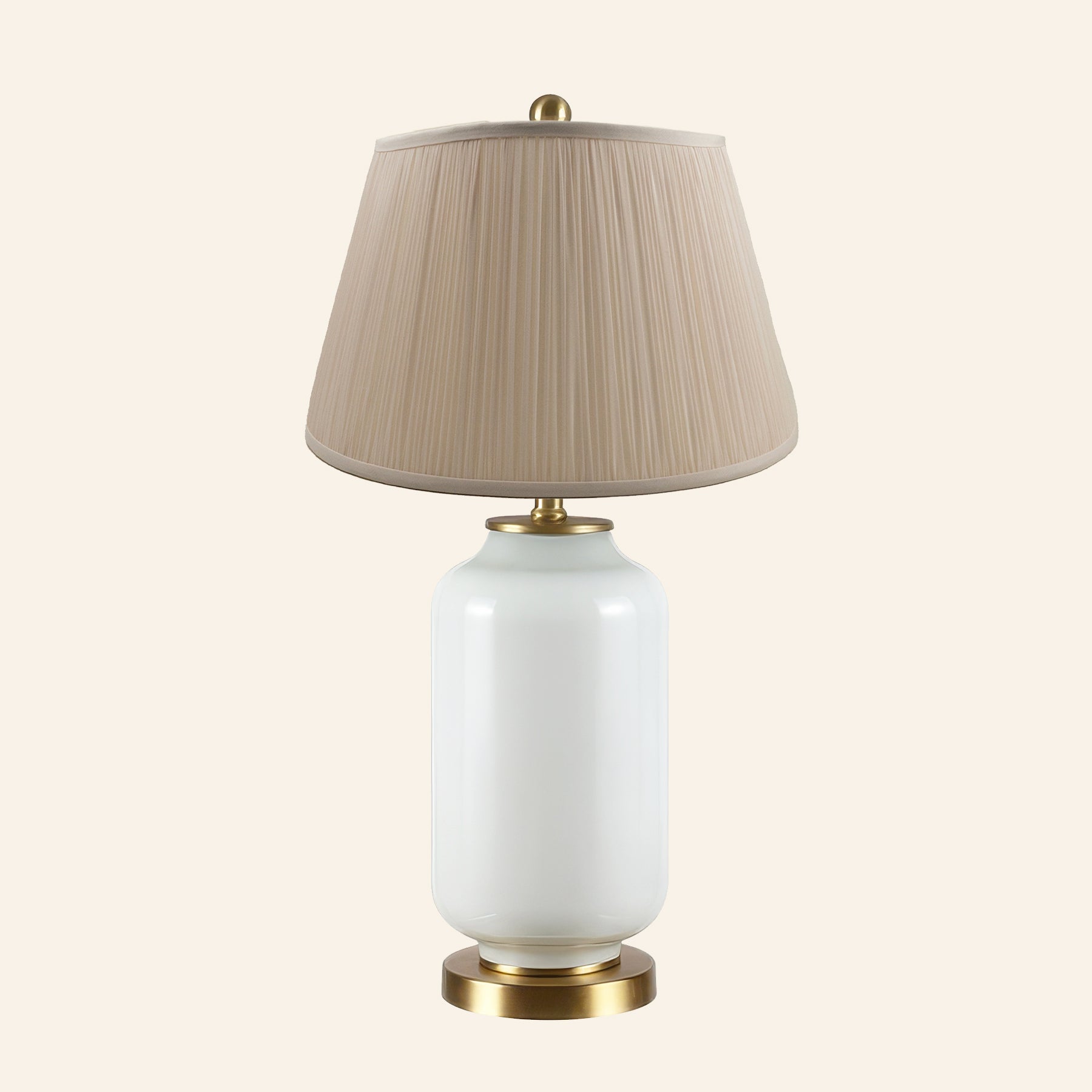26” Penelope White Glass Table Lamp | Table Lamp by Kevin Francis Design