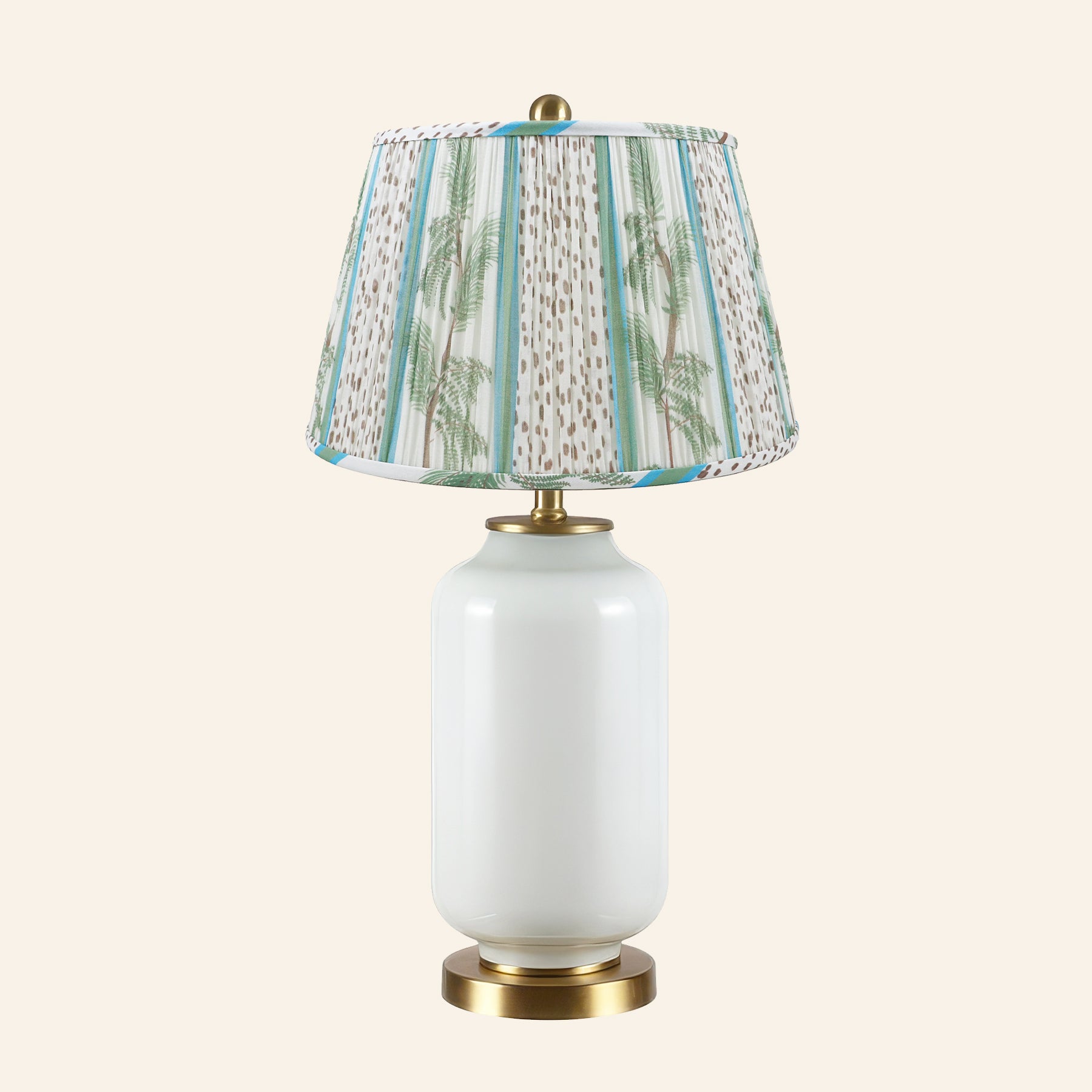 26” Penelope White Glass Table Lamp | Table Lamp by Kevin Francis Design