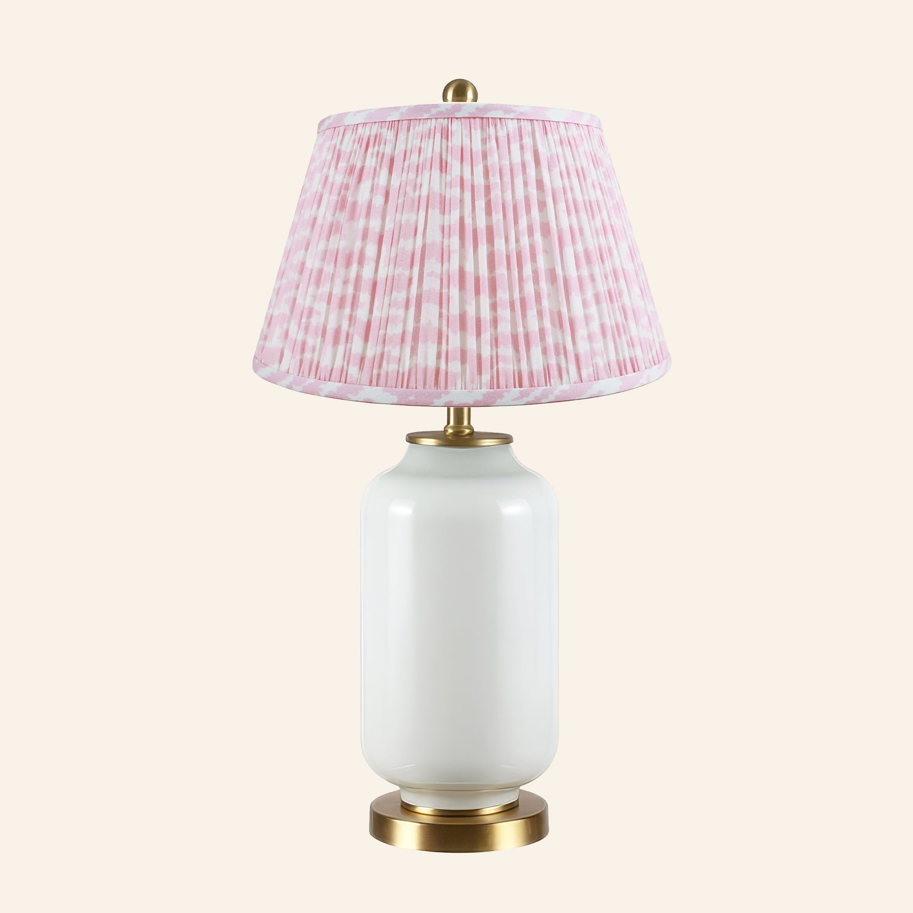 26” Penelope White Glass Table Lamp | Table Lamp by Kevin Francis Design