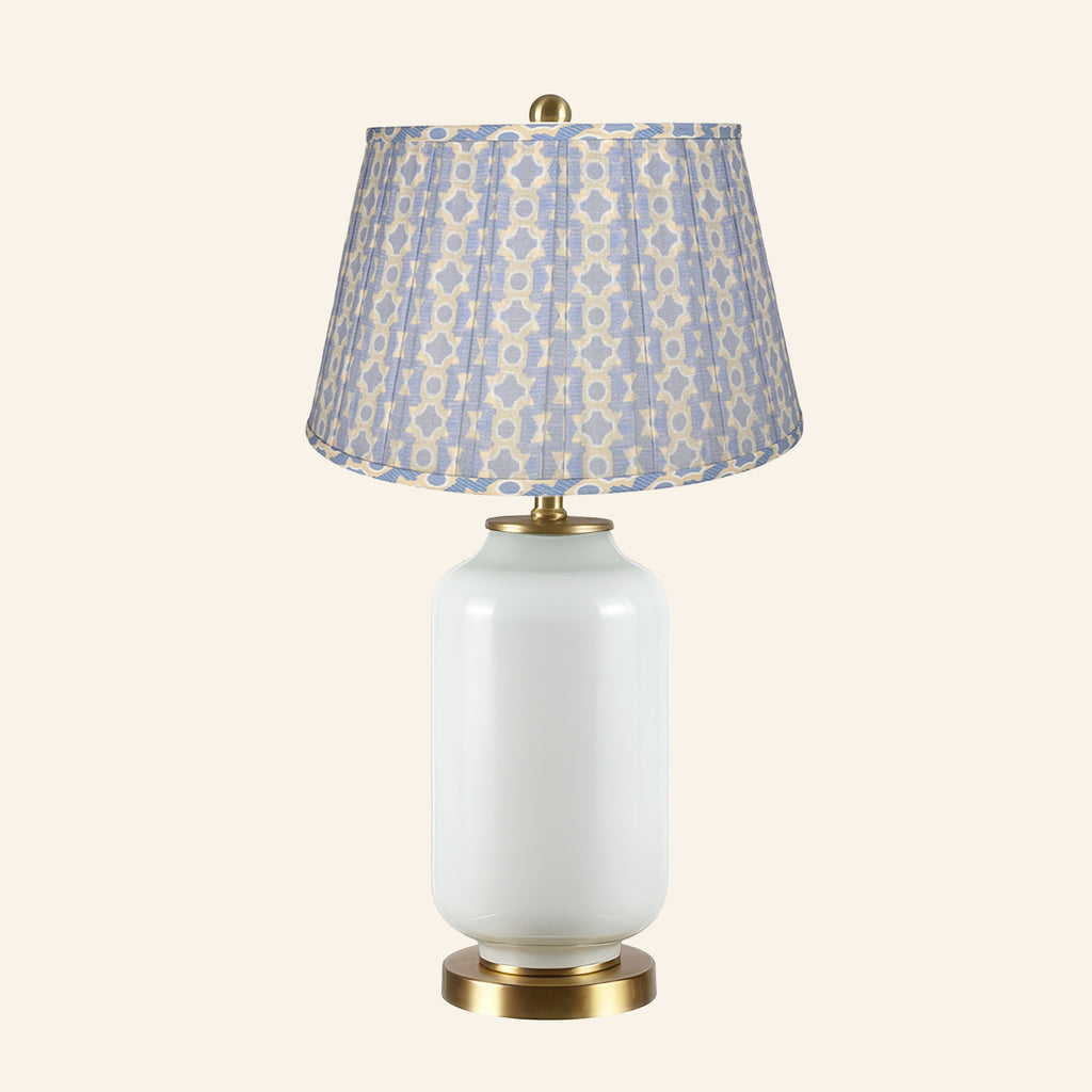 26” Penelope White Glass Table Lamp | Table Lamp by Kevin Francis Design