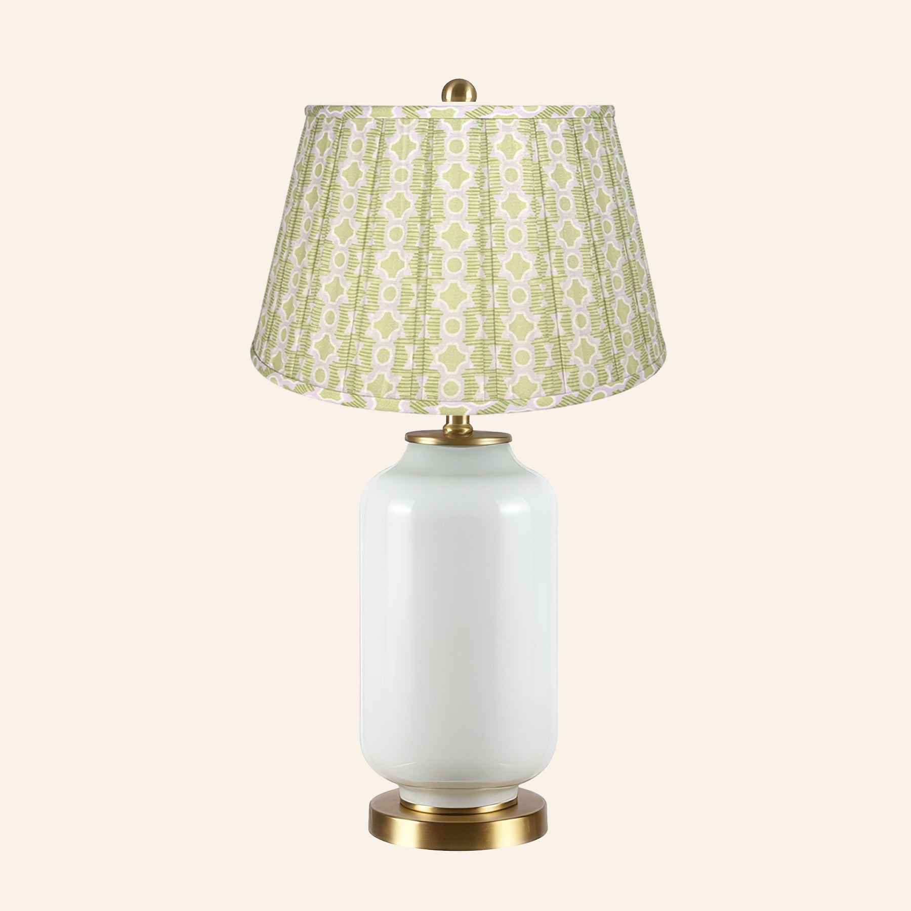 26” Penelope White Glass Table Lamp | Table Lamp by Kevin Francis Design