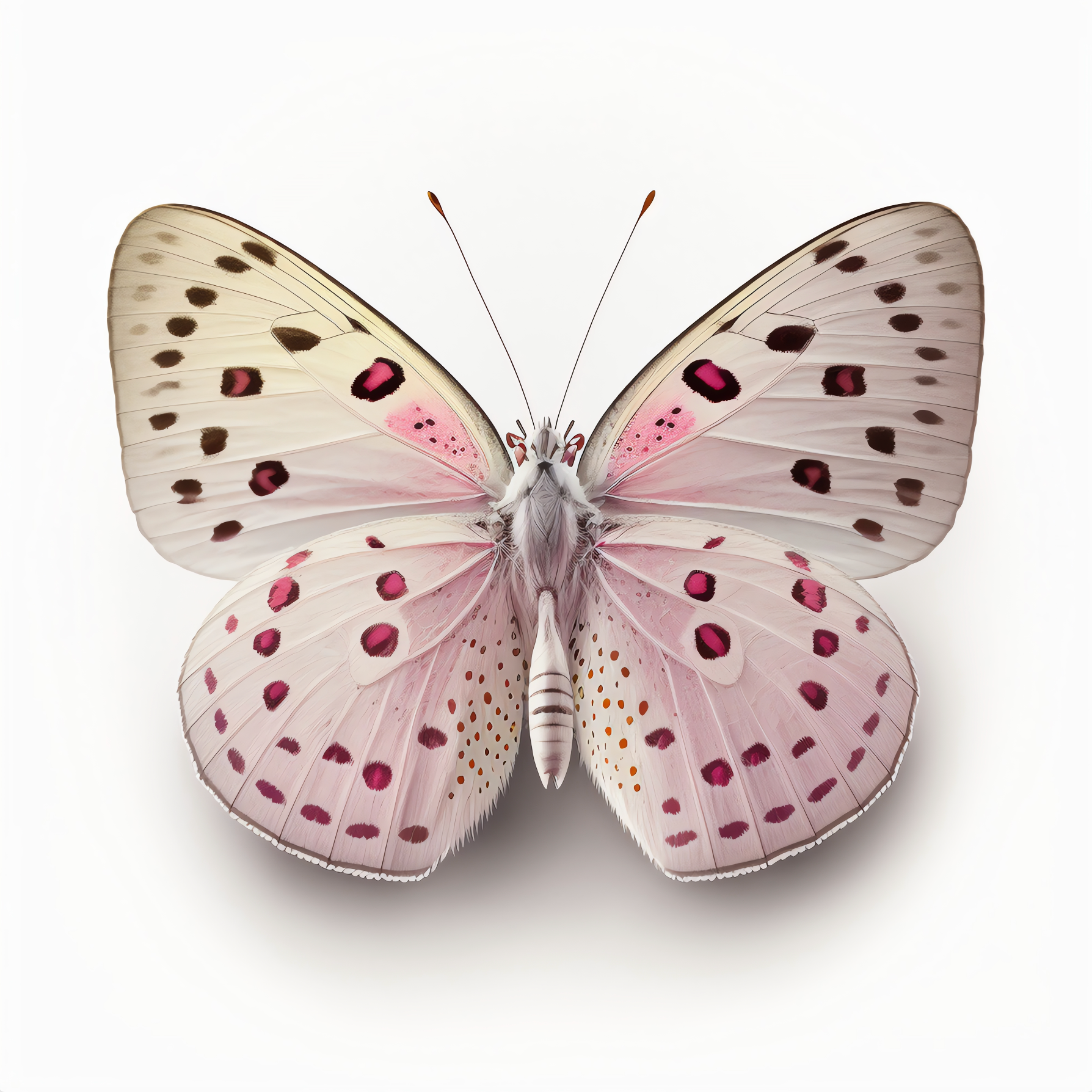 Pink Butterfly Shadow Box Fine Art Print by Kevin Francis Design | Luxury Area Rugs & Home Decor