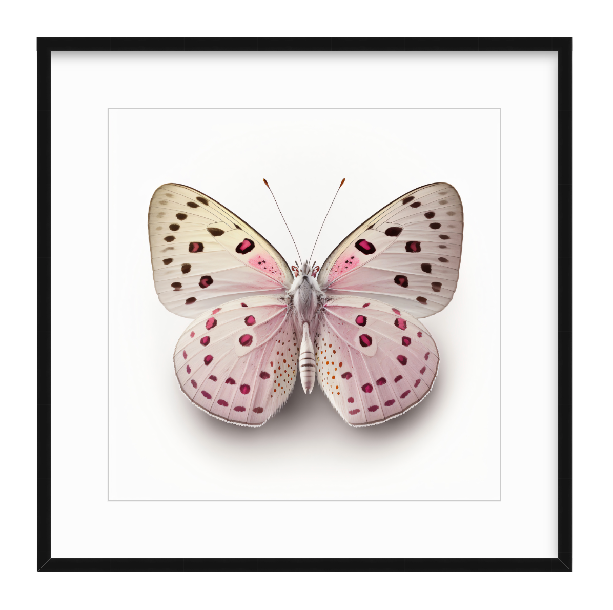 Pink Butterfly Shadow Box Fine Art Print by Kevin Francis Design | Luxury Area Rugs & Home Decor