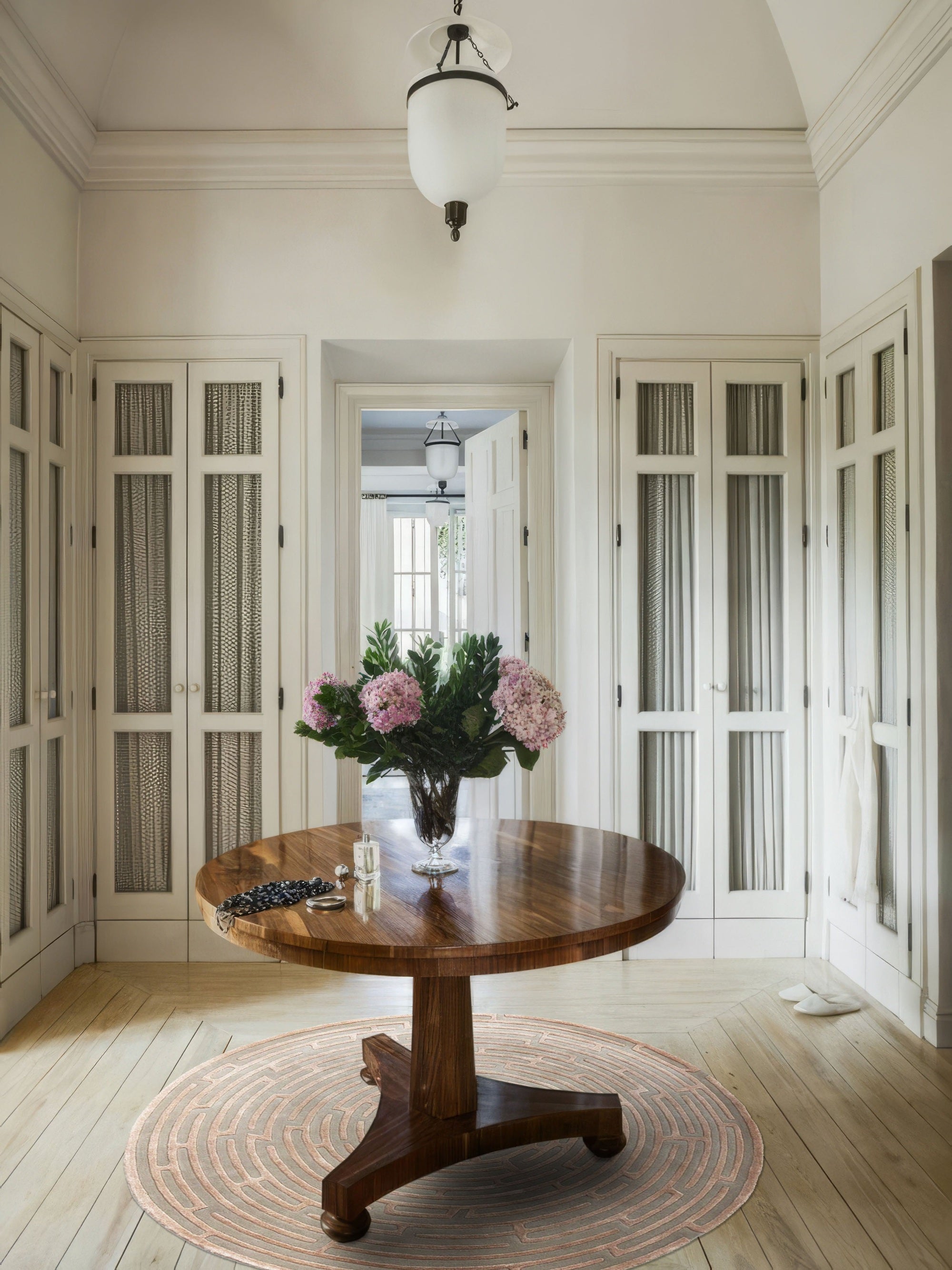 Round Amiens Hand-Tufted Maze Rug by Kevin Francis Design | Luxury Area Rugs & Home Decor