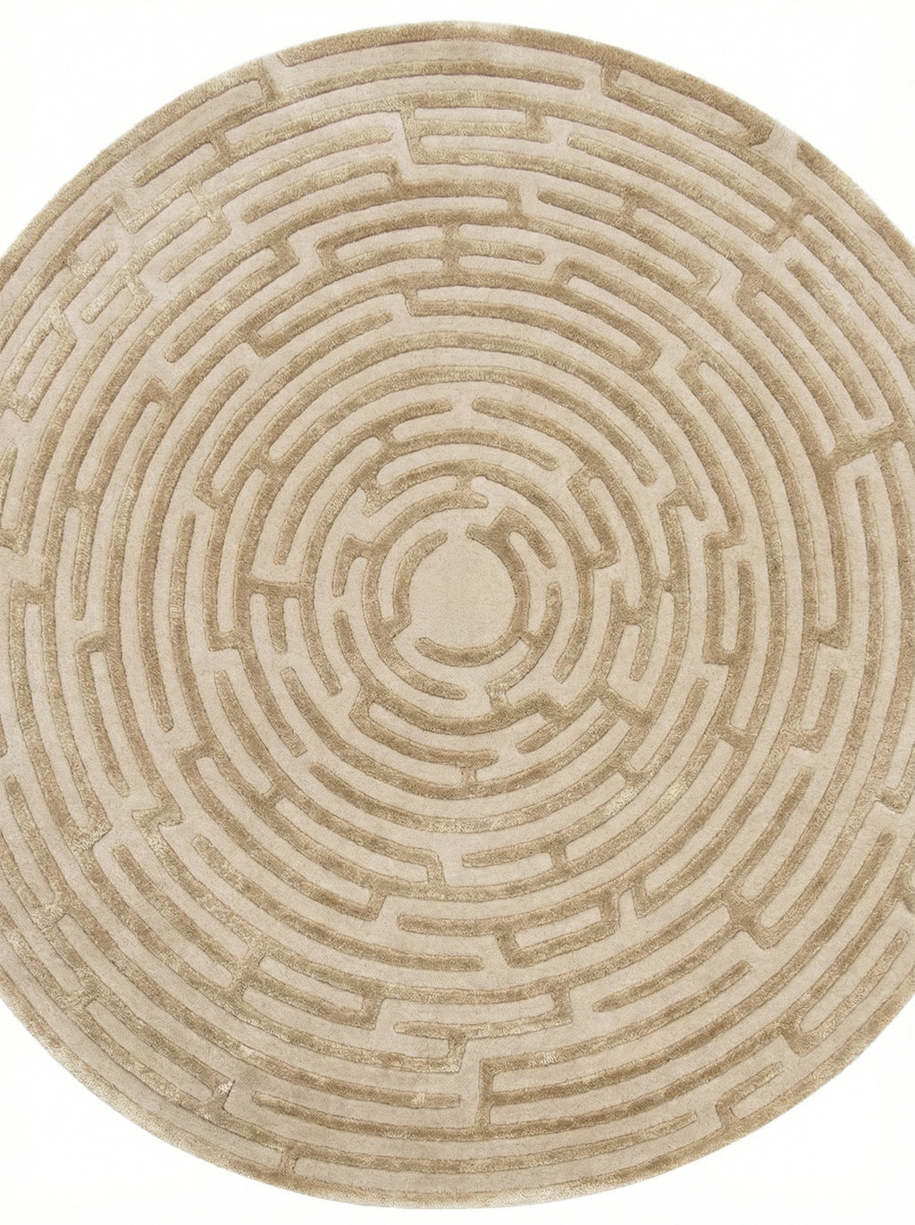 Round Amiens Hand-Tufted Maze Rug