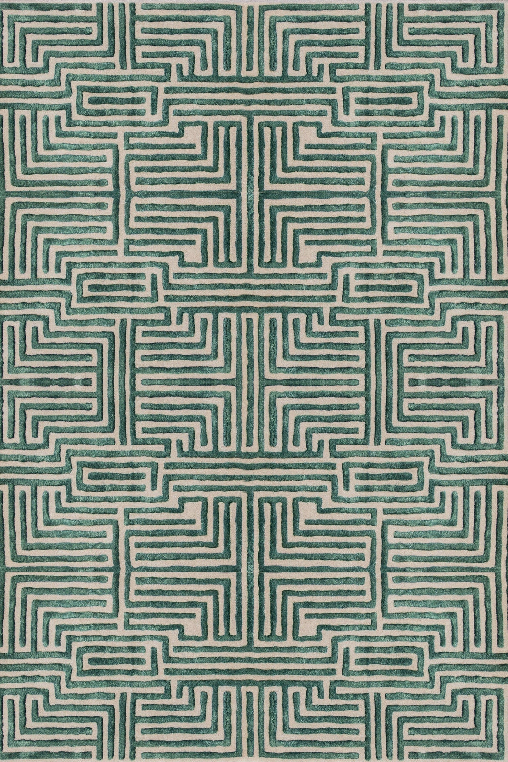 Knossos Hand-Tufted Maze Rug by Kevin Francis Design | Luxury Area Rugs & Home Decor