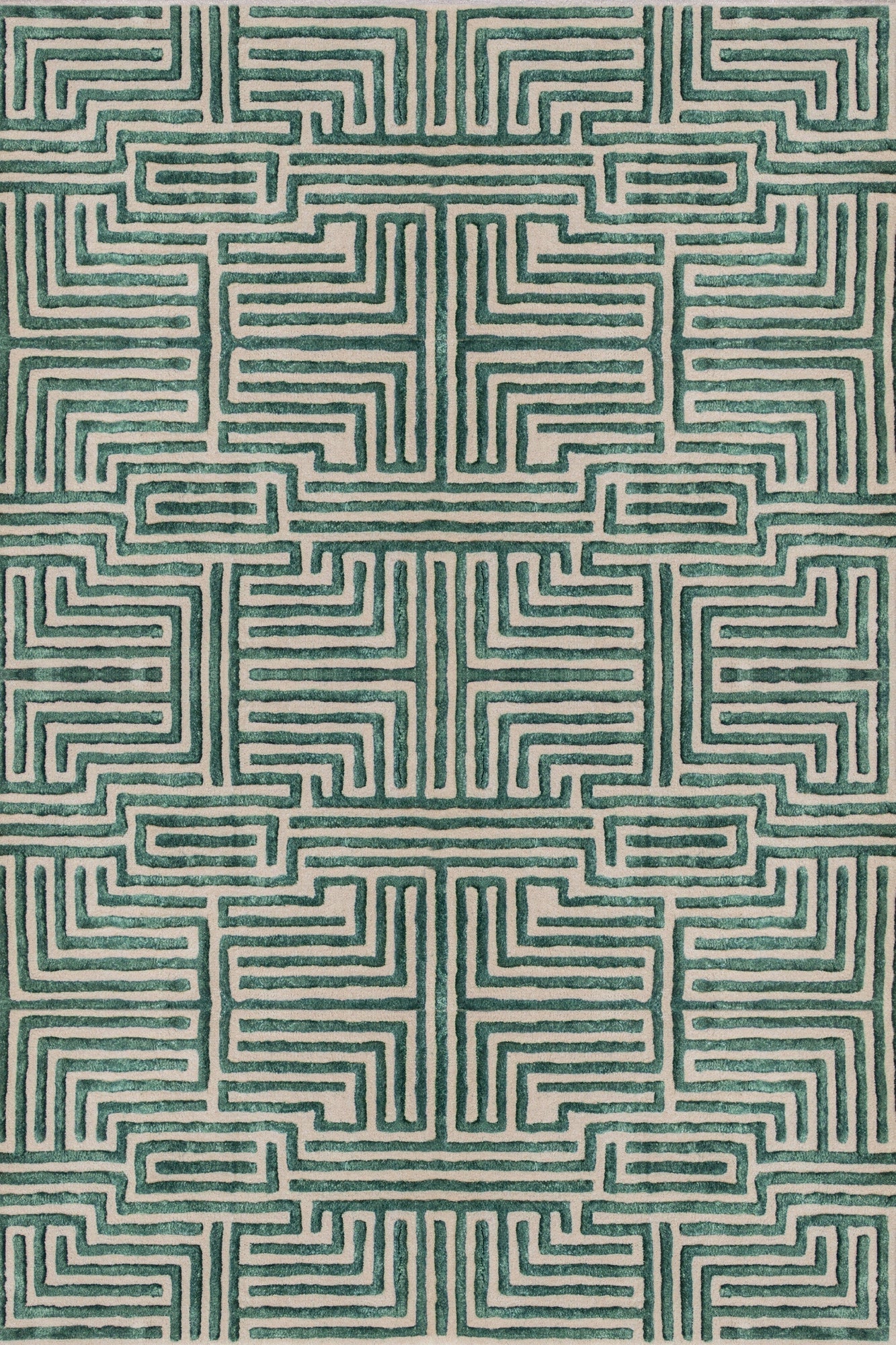 Knossos Hand-Tufted Maze Rug by Kevin Francis Design | Luxury Area Rugs & Home Decor