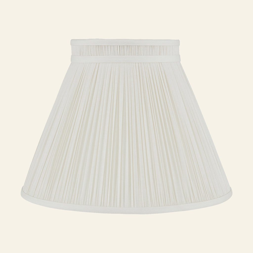 Kevin Francis Design Whitmore corseted pleated lamp shade with intricate design, showcasing elegant craftsmanship and classic style.
