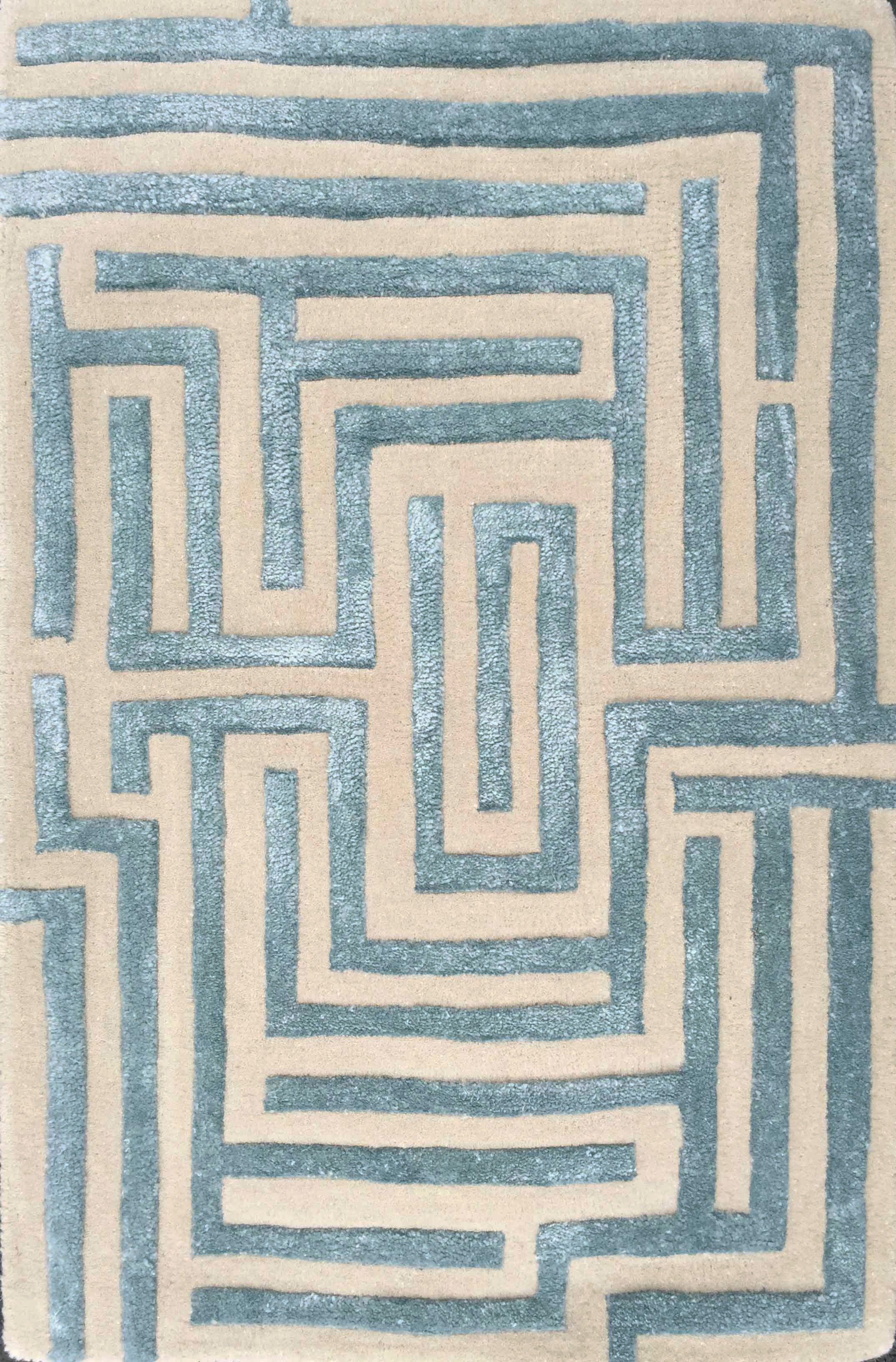 Anatolia Hand-Tufted Maze Area Rug - Kevin Francis Design
