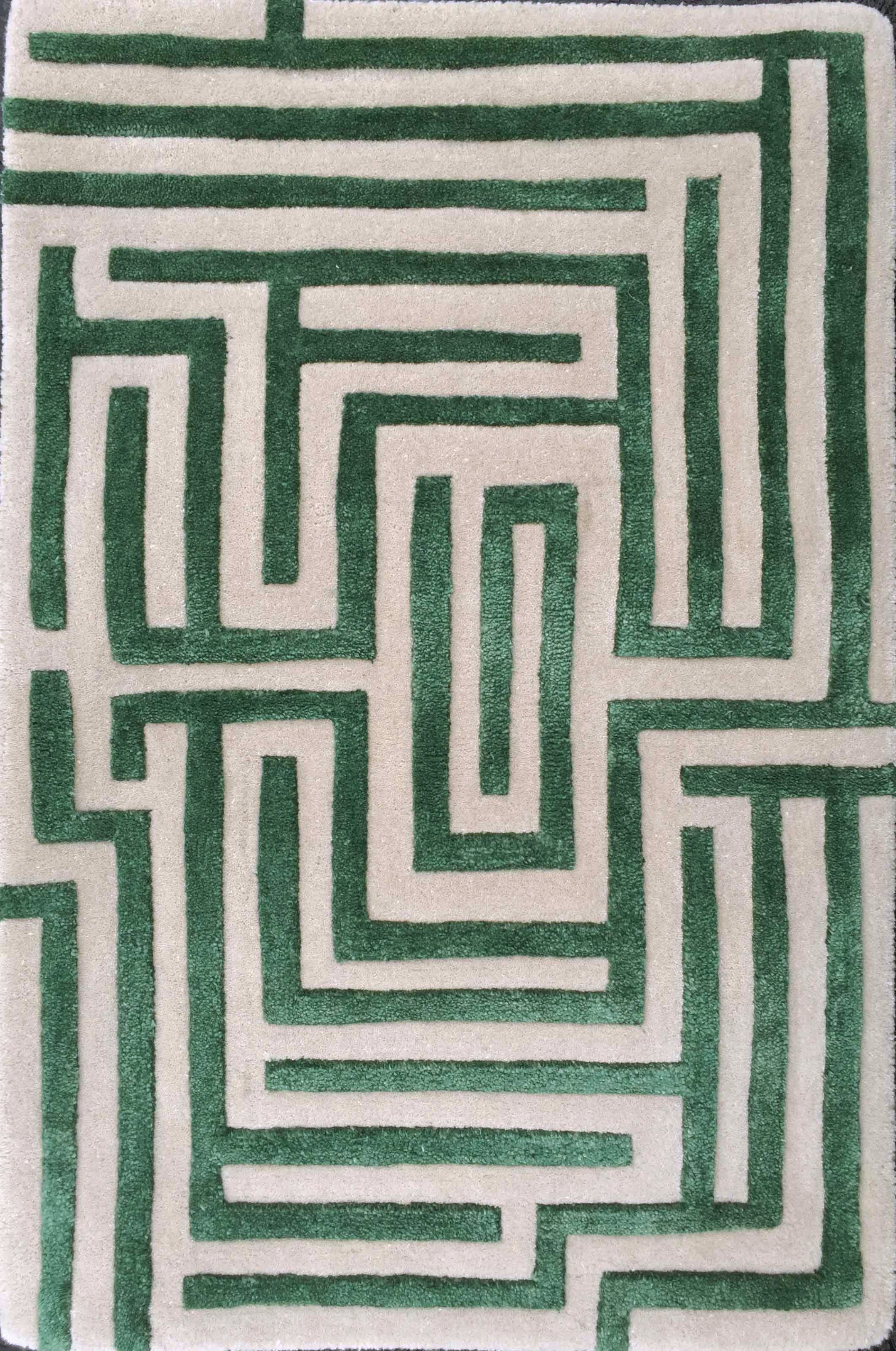 Anatolia Hand-Tufted Maze Area Rug - Kevin Francis Design
