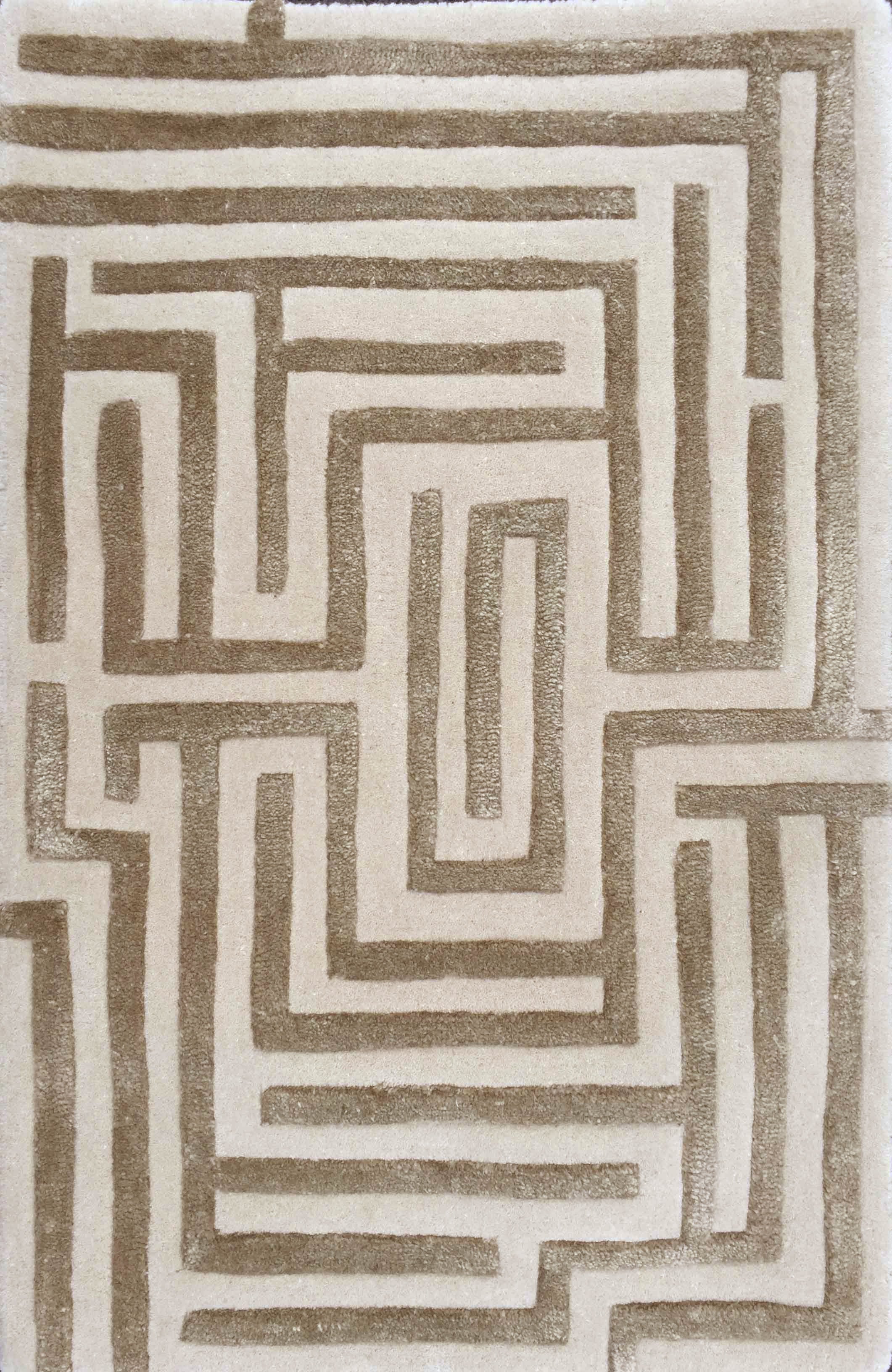 Anatolia Hand-Tufted Maze Area Rug - Kevin Francis Design