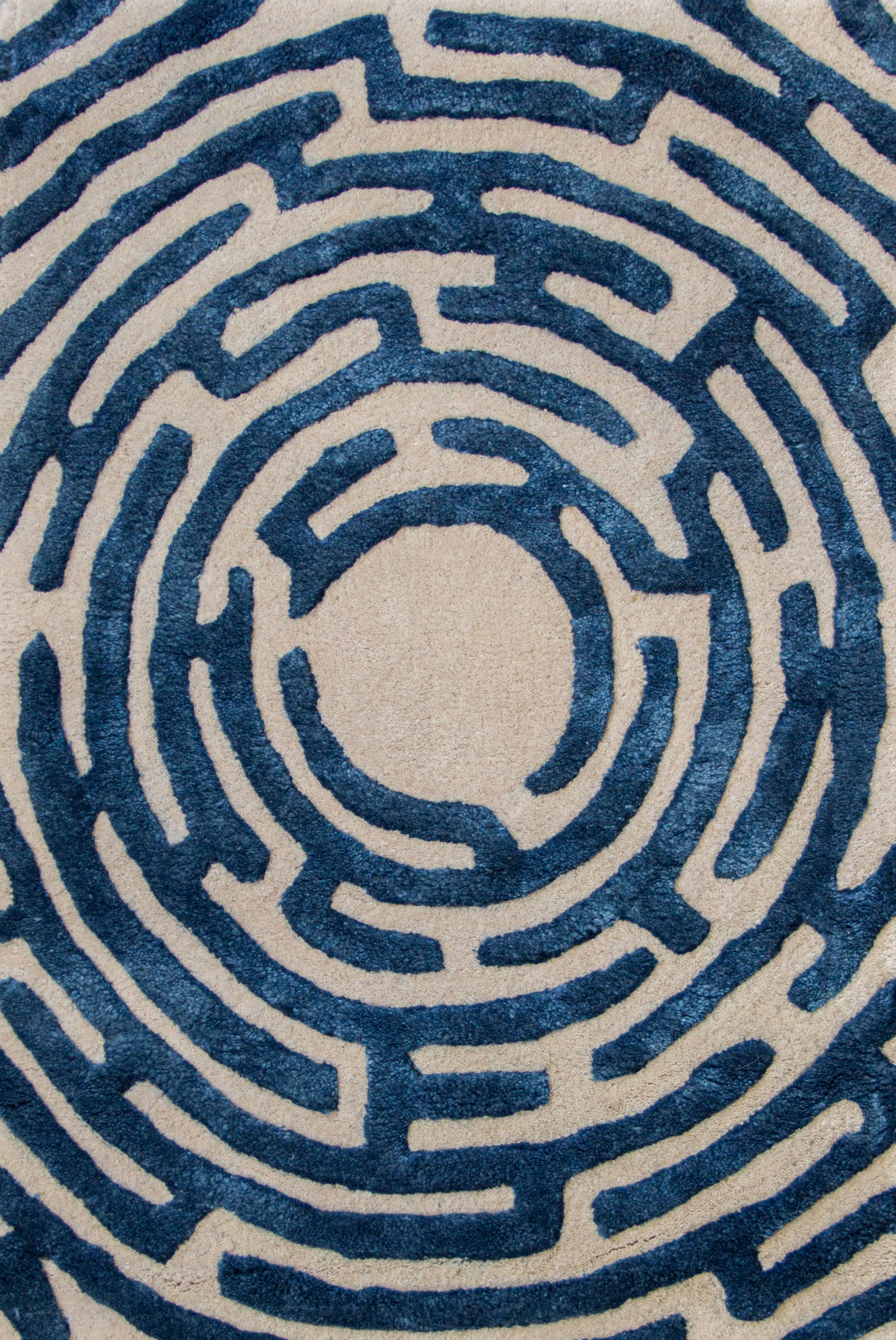 Amiens Hand-Tufted Maze Rug by Kevin Francis Design | Luxury Home Decor