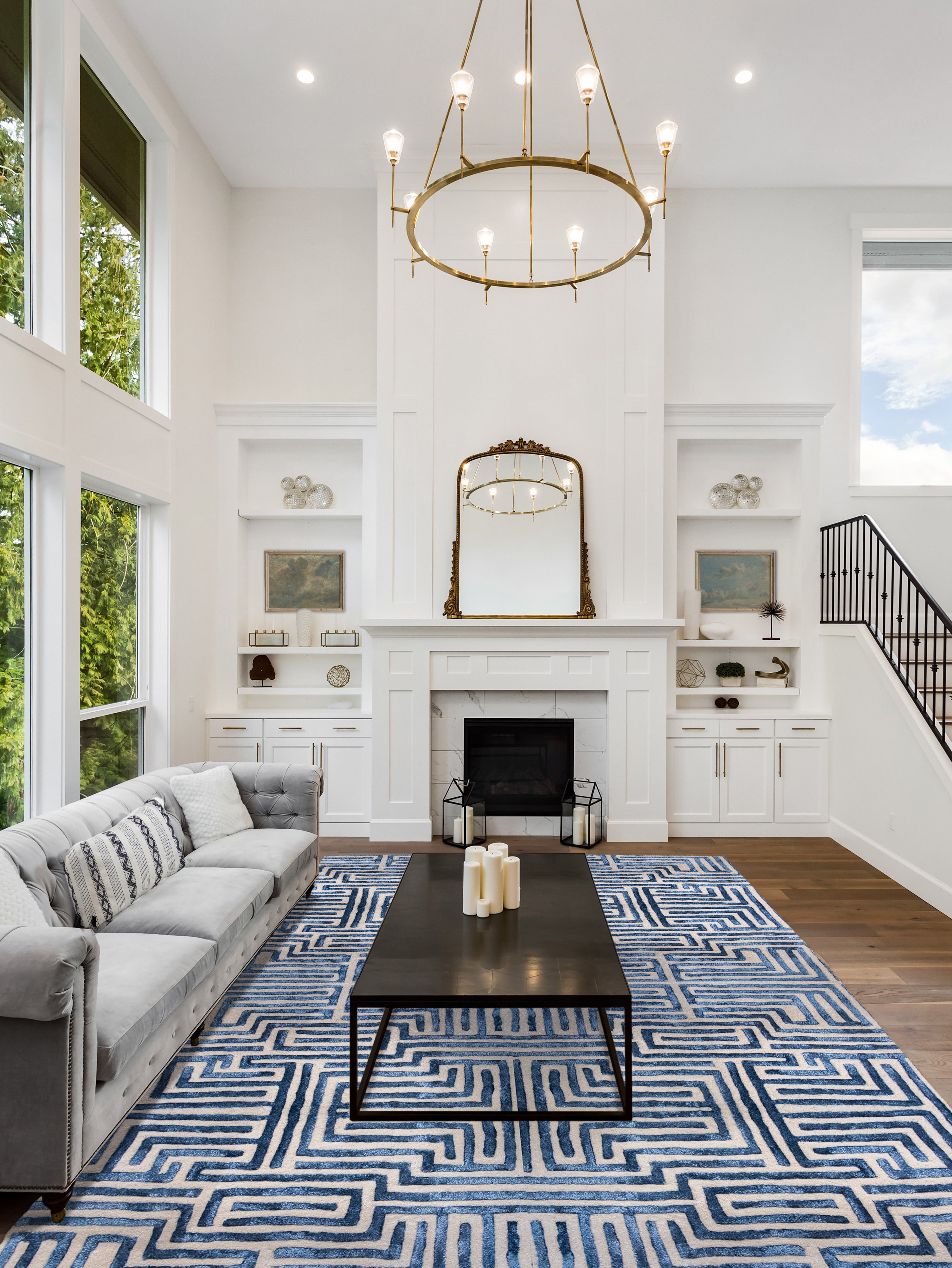 Knossos Hand-Tufted Maze Rug by Kevin Francis Design | Atlanta Interior Designer | Luxury Home Decor