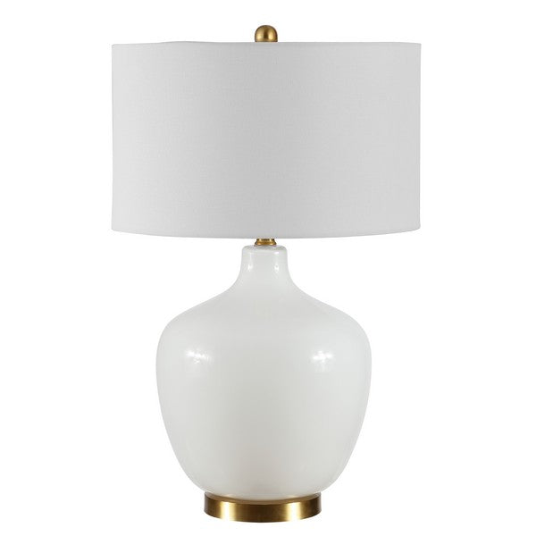 Large White Glass Genie Table Lamp by Kevin Francis Design | Luxury Home Decor
