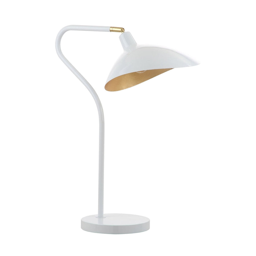 Giselle Mid-Century White Task Lamp by Kevin Francis Design | Luxury Home Decor