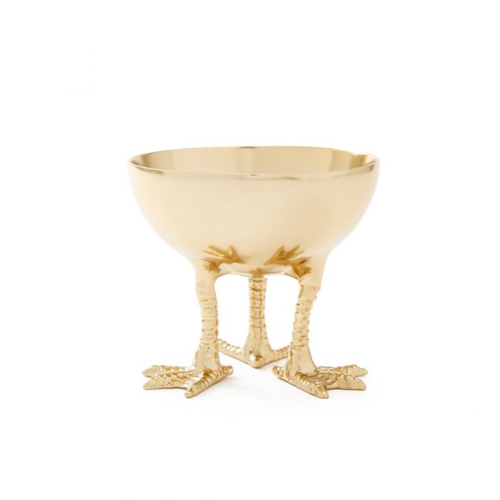 Polished Brass Bird Footed Bowl by Kevin Francis Design | Luxury Home Decor