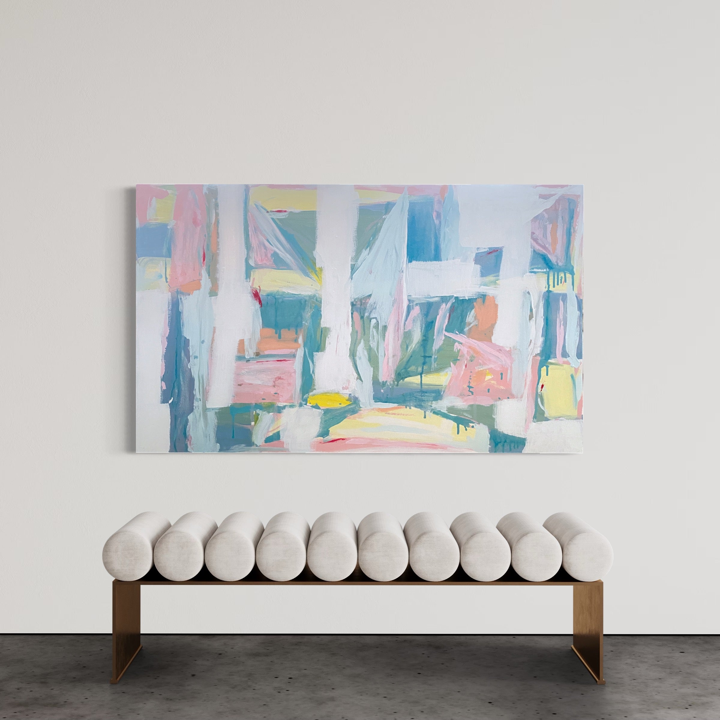 Pastel Color Field Painting (Commission) by Kevin Francis Design | Atlanta Interior Designer | Luxury Home Decor
